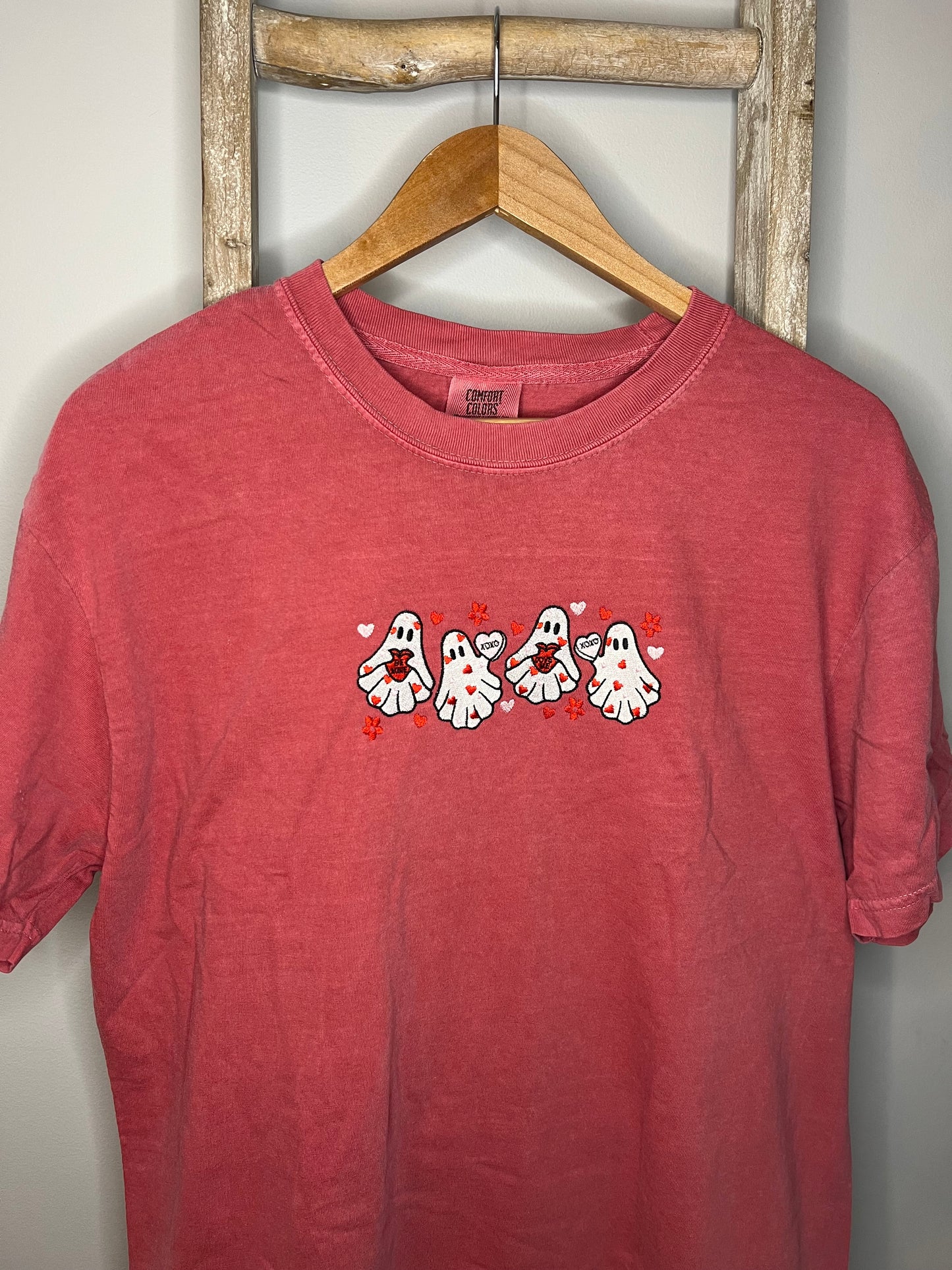 Valentine Ghost Embroidered Tee