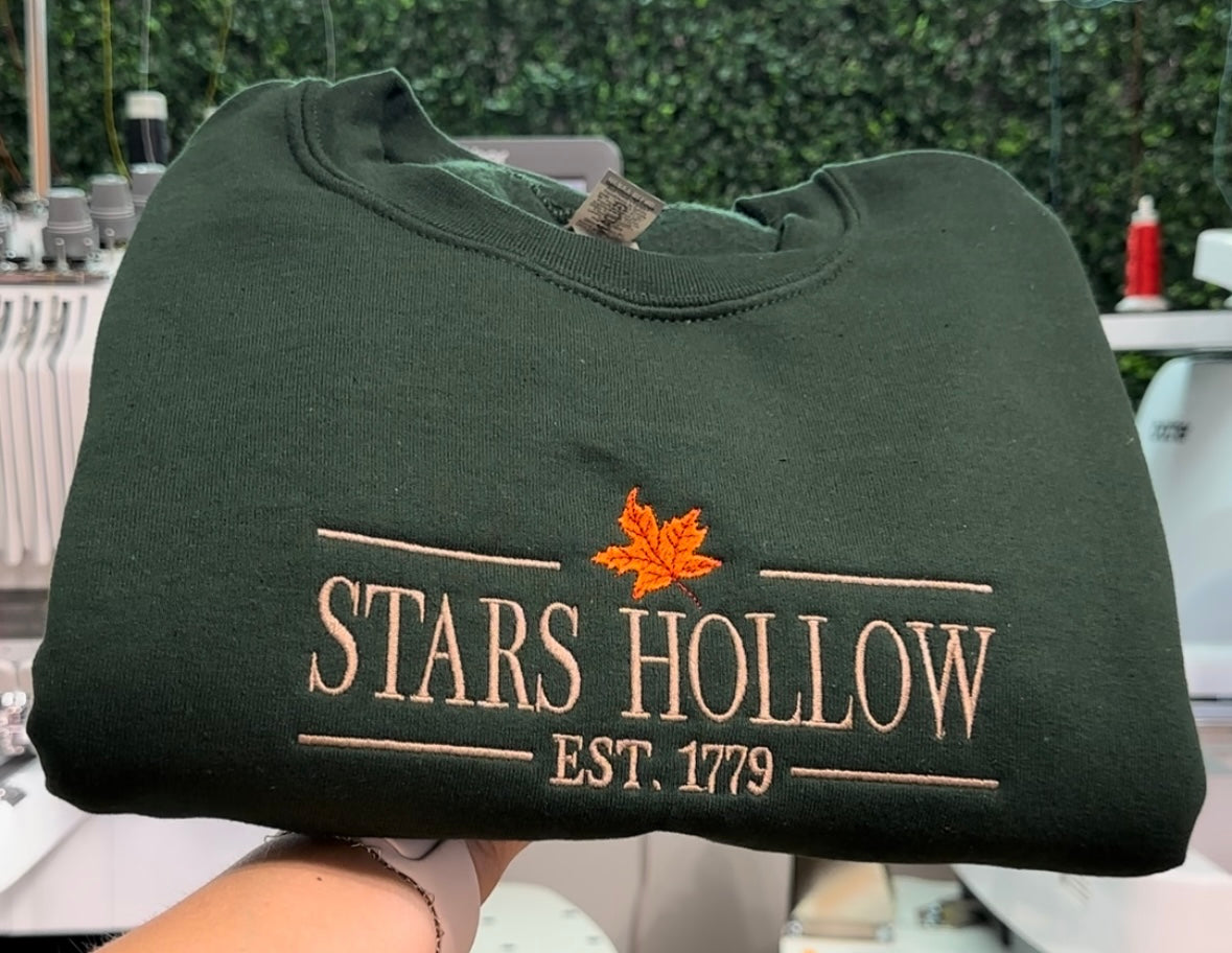 Stars Hollow Embroidered Crew