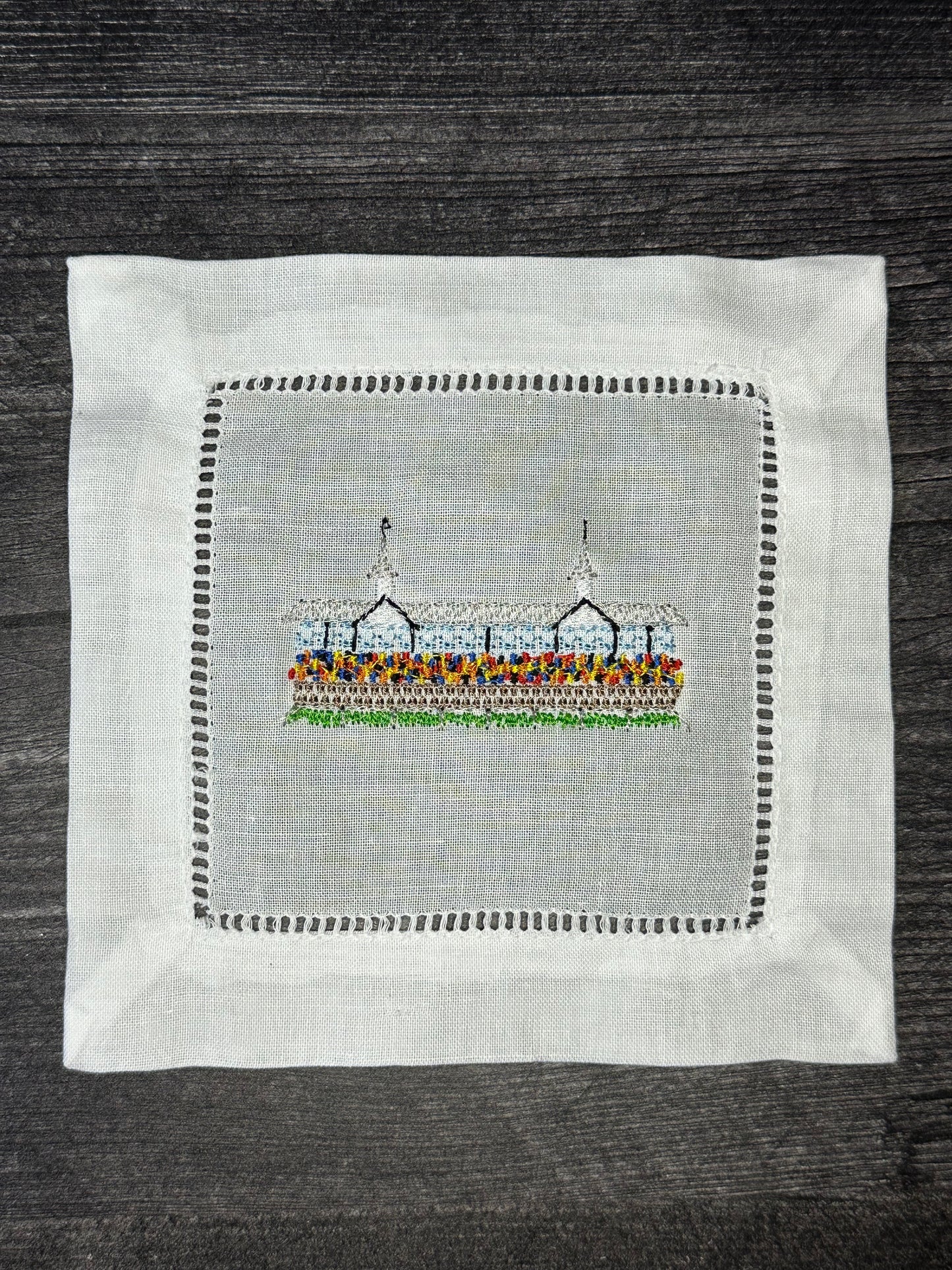 Horse Racing Embroidered Cocktail Napkins
