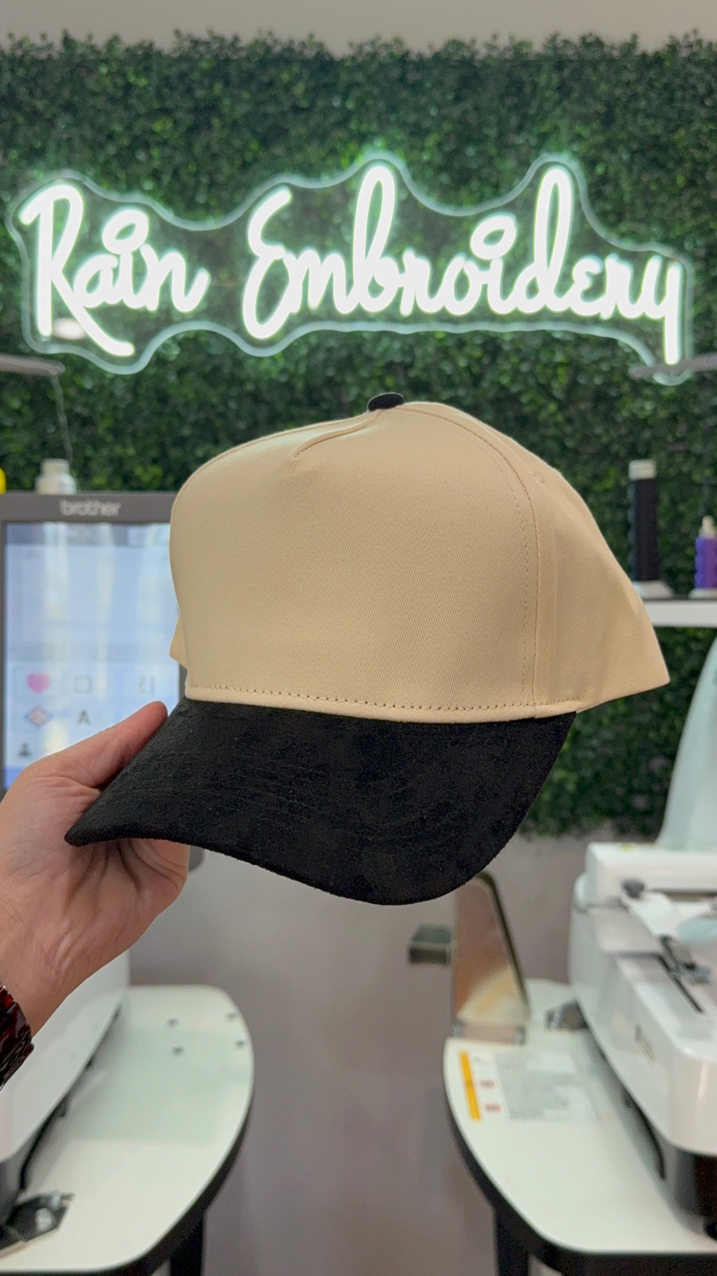 Black Suede Trucker Hat (blank)
