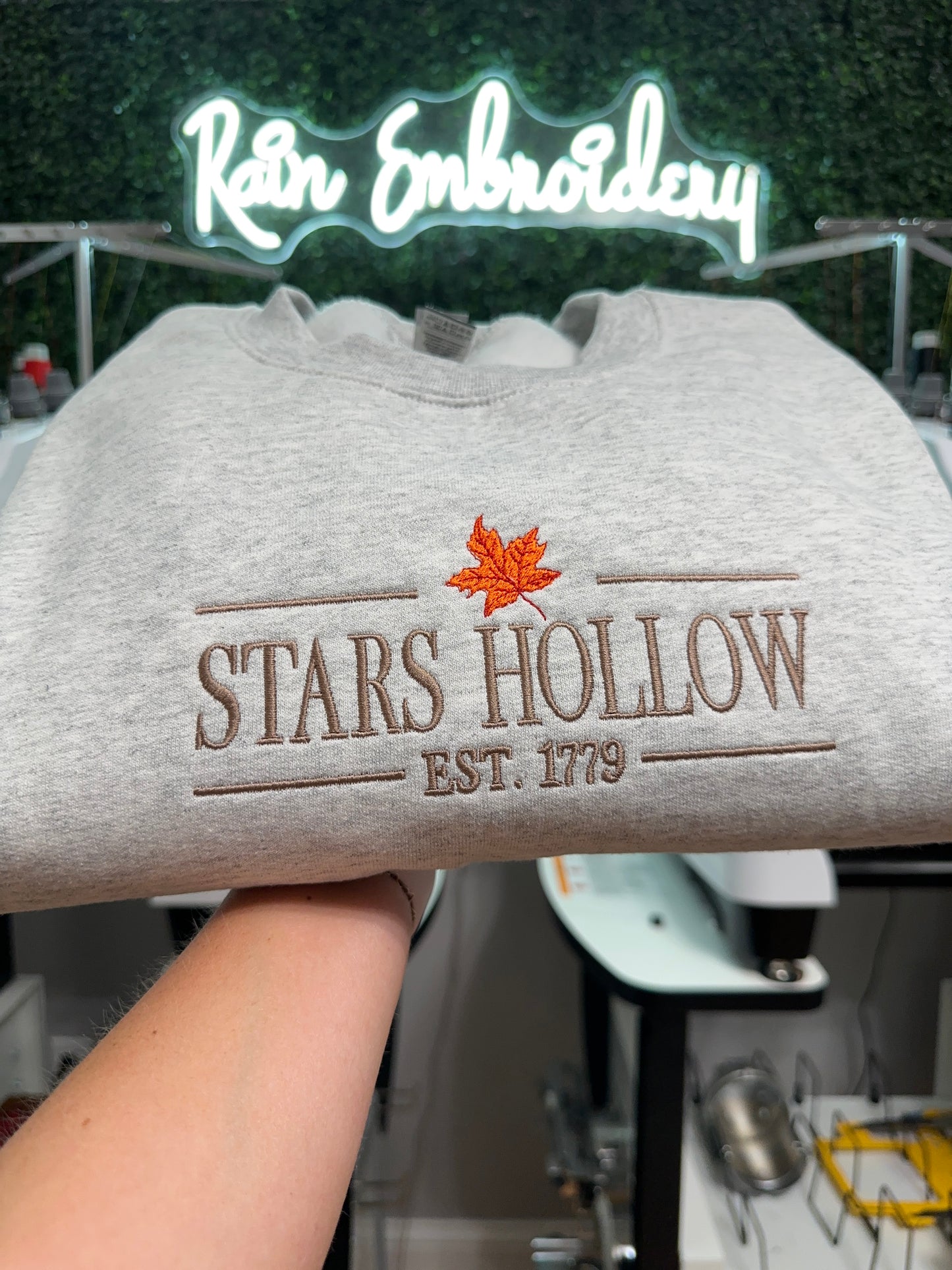 Stars Hollow Embroidered Crew