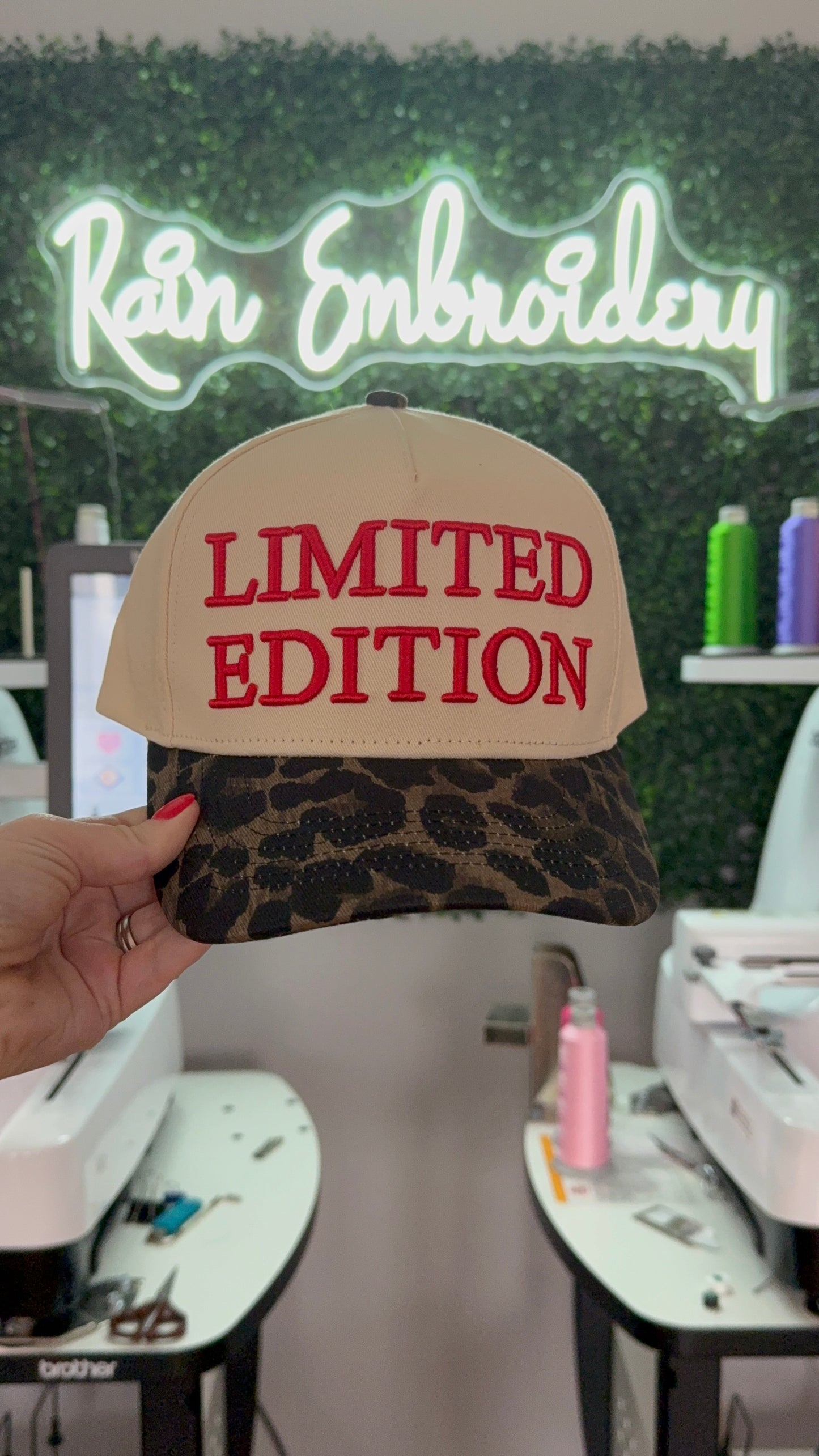 Limited Edition Leopard Vintage Hat / Embroidered Hat