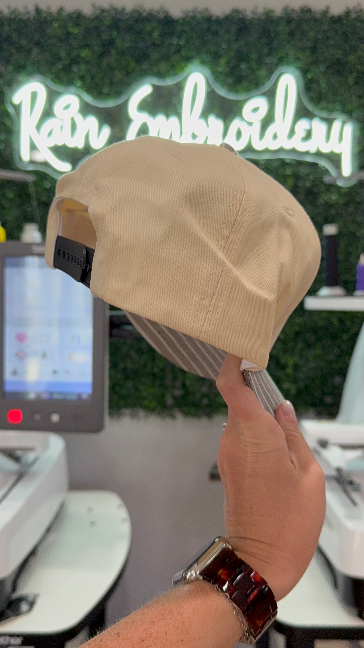 Gray Striped Bill (blank) Trucker Hat