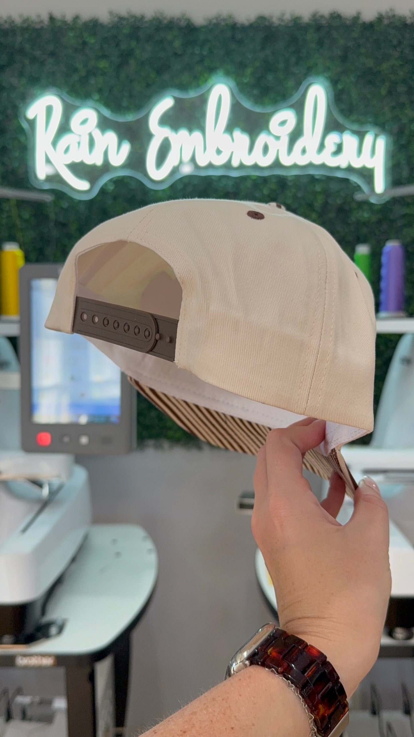 Brown Stripes Trucker Hat (blank)