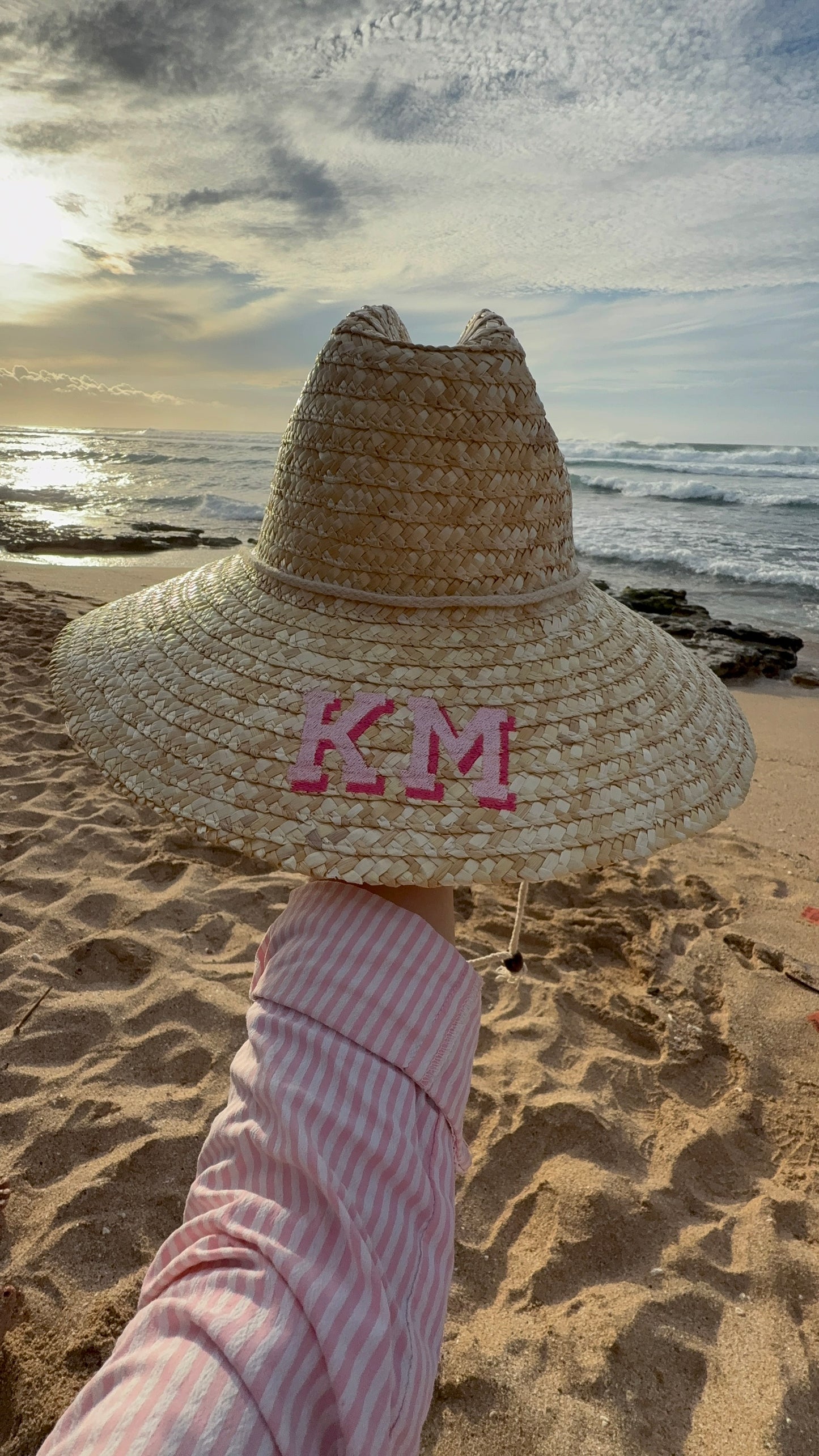 Monogrammed Straw Beach Hat