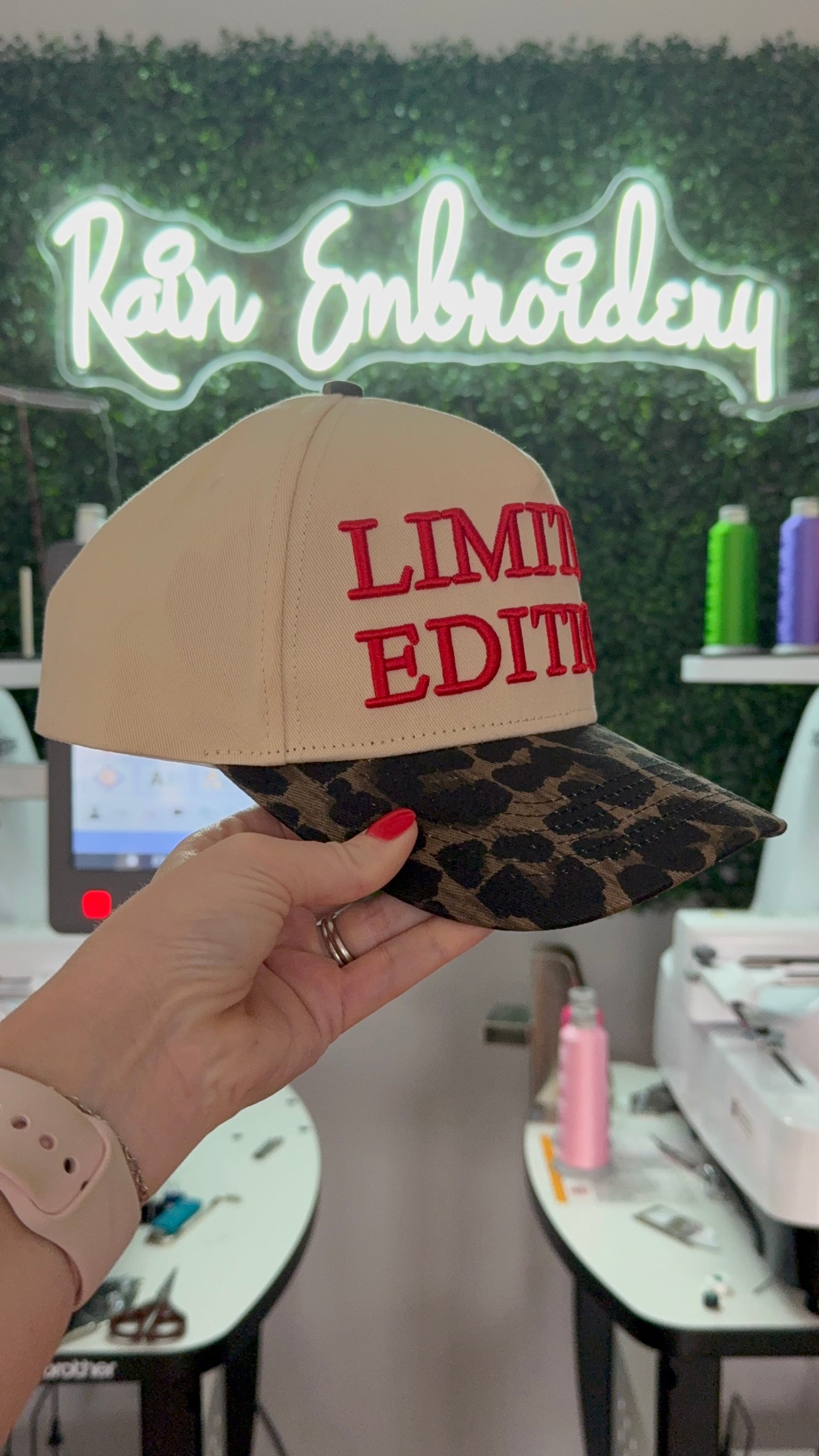 Limited Edition Leopard Vintage Hat / Embroidered Hat