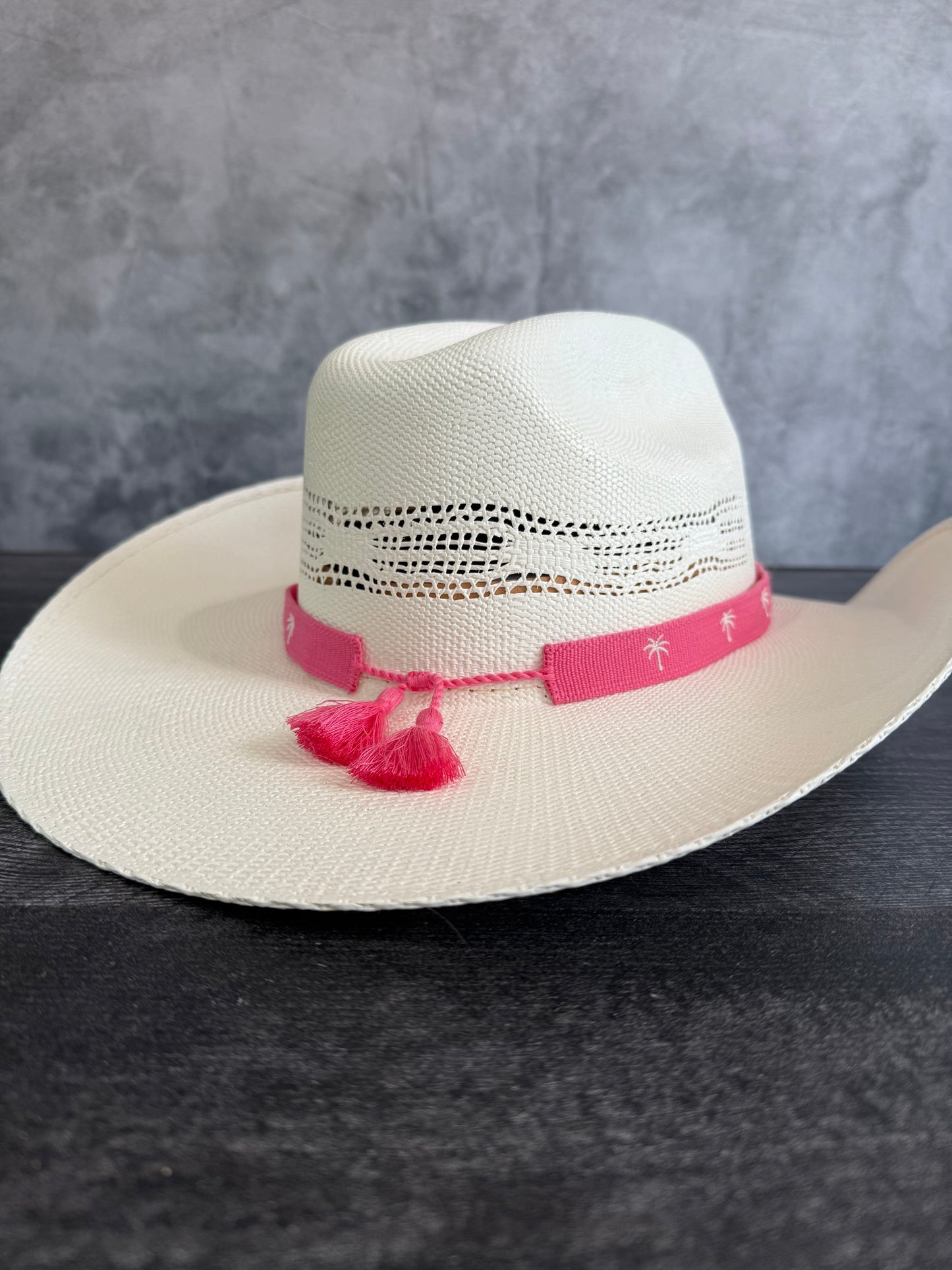 Palm Tree Hat Band (white)