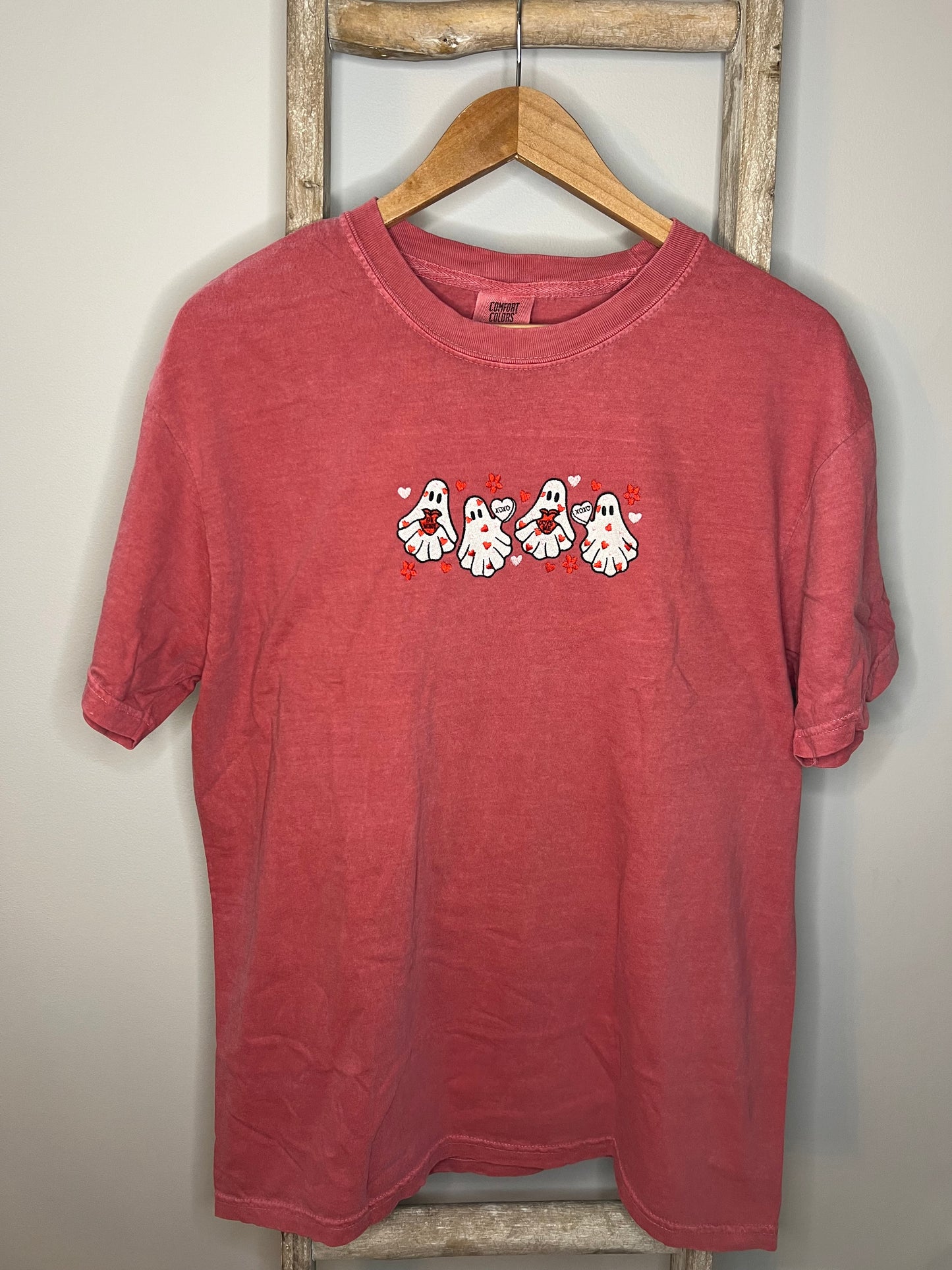 Valentine Ghost Embroidered Tee