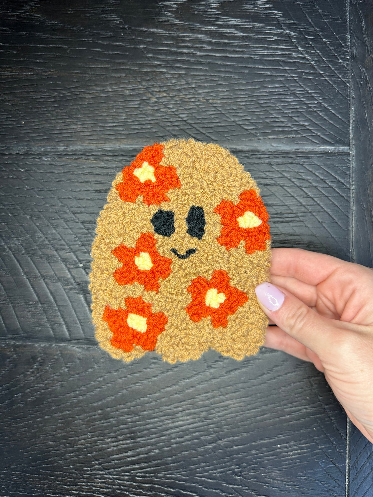 Flower Ghost Tufted Coaster