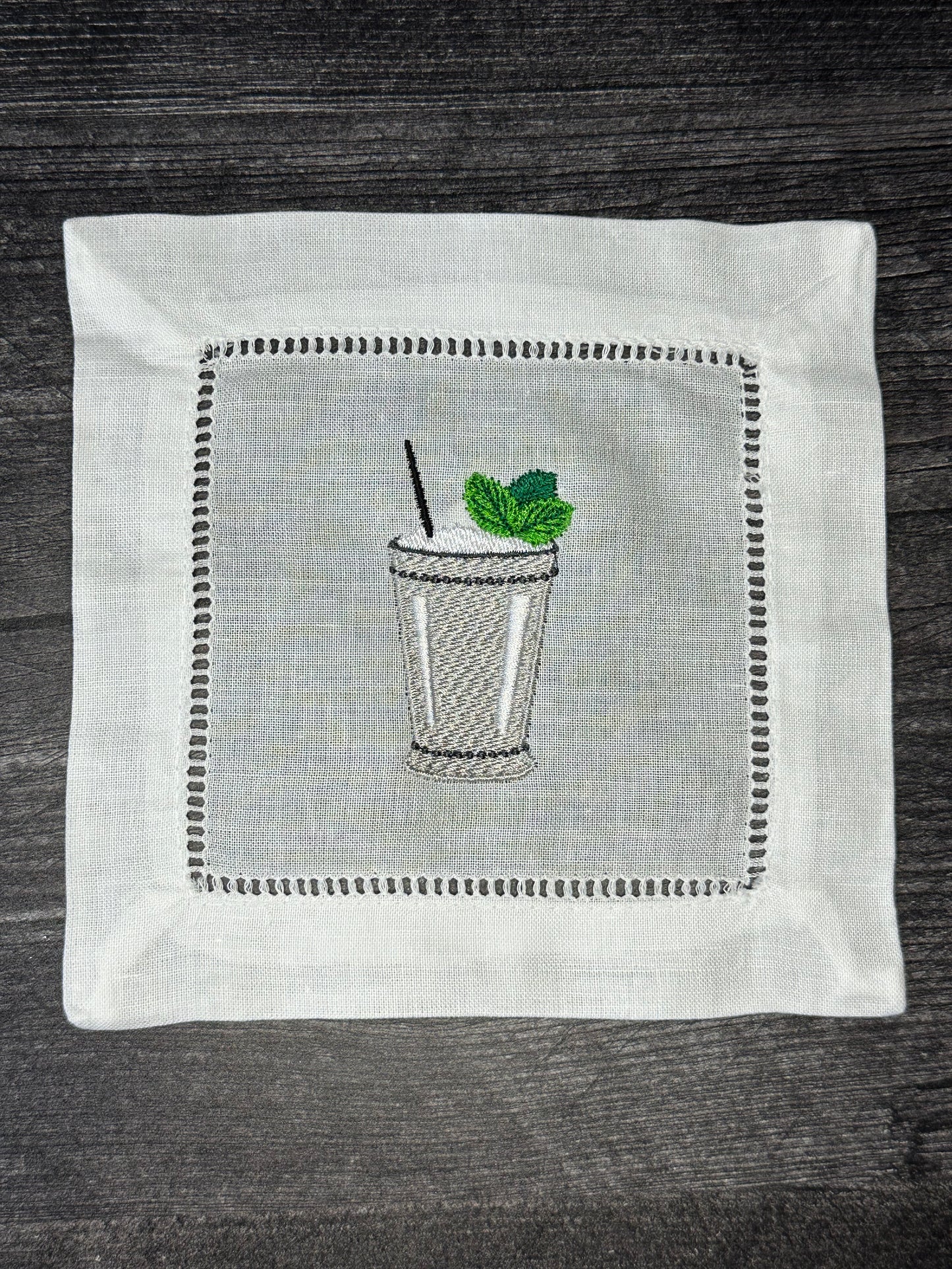 Horse Racing Embroidered Cocktail Napkins