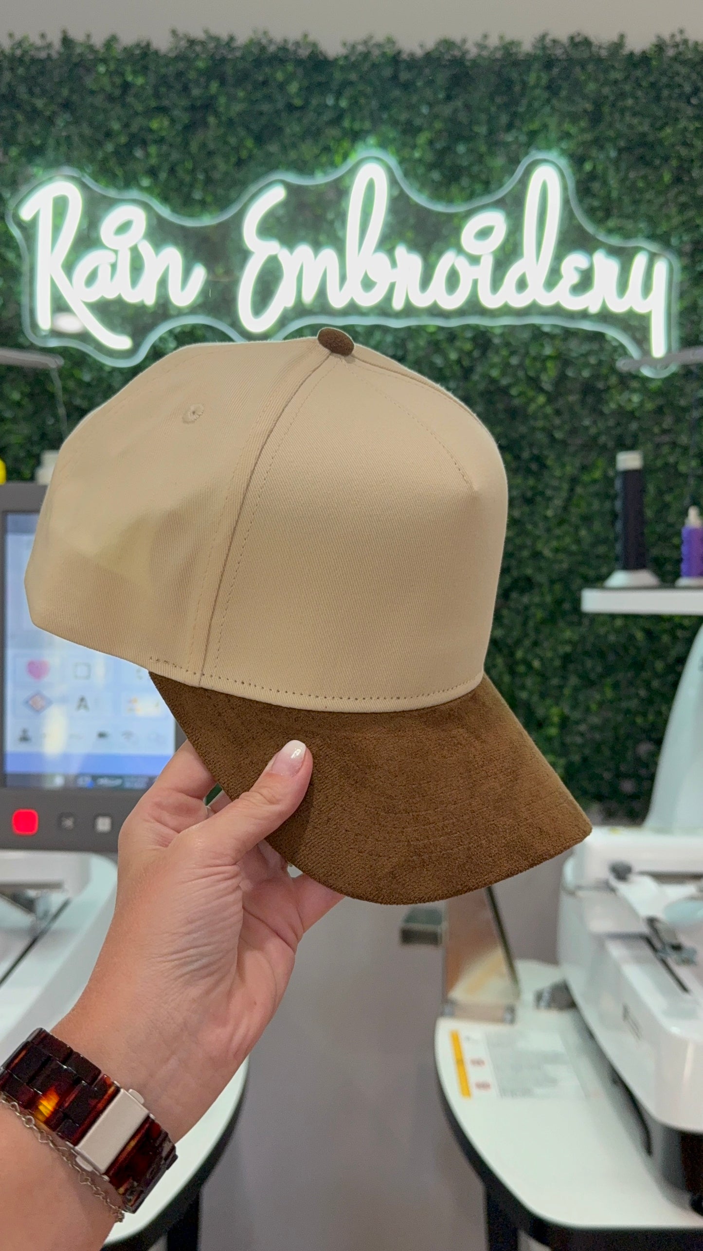 Brown Suede Trucker Hat (blank)