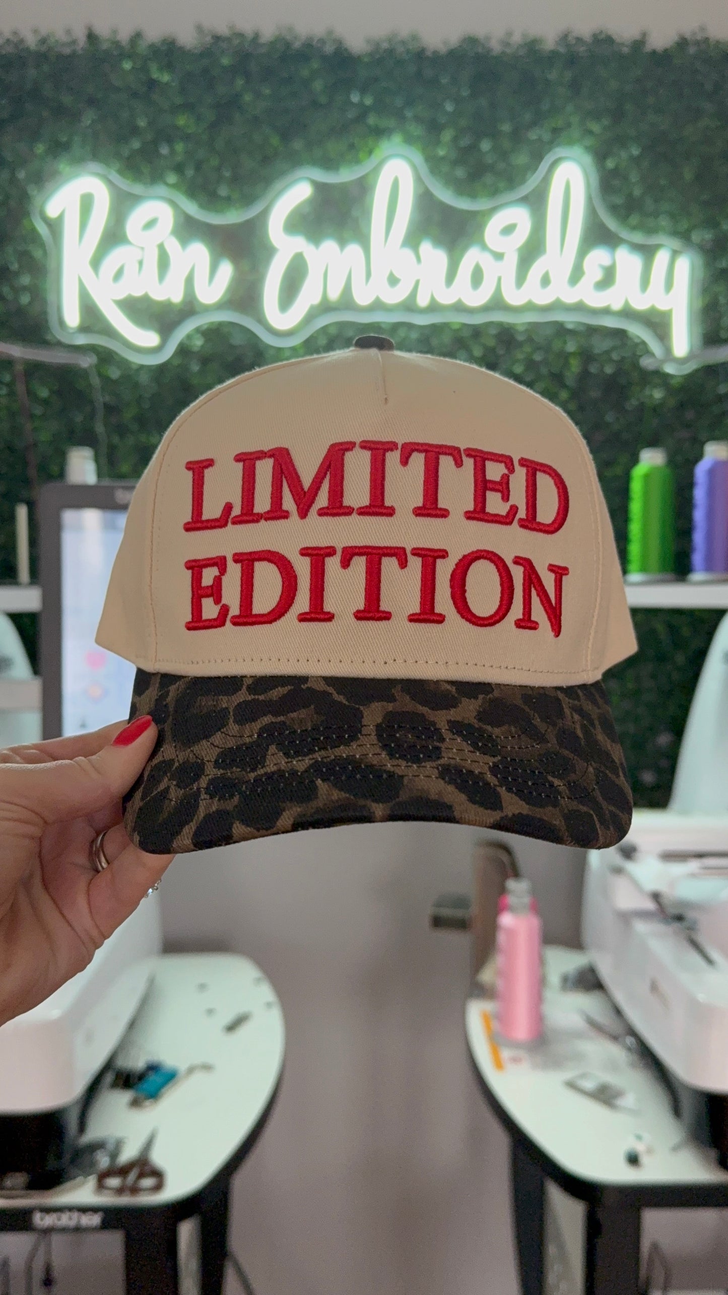 Limited Edition Leopard Vintage Hat / Embroidered Hat