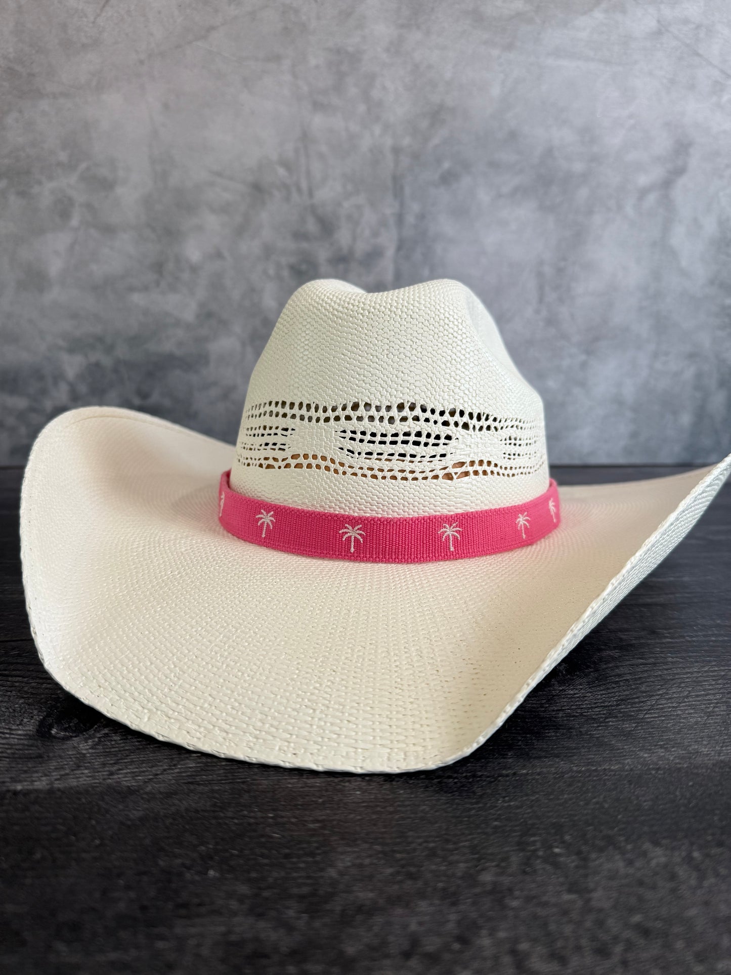 Palm Tree Hat Band (white)