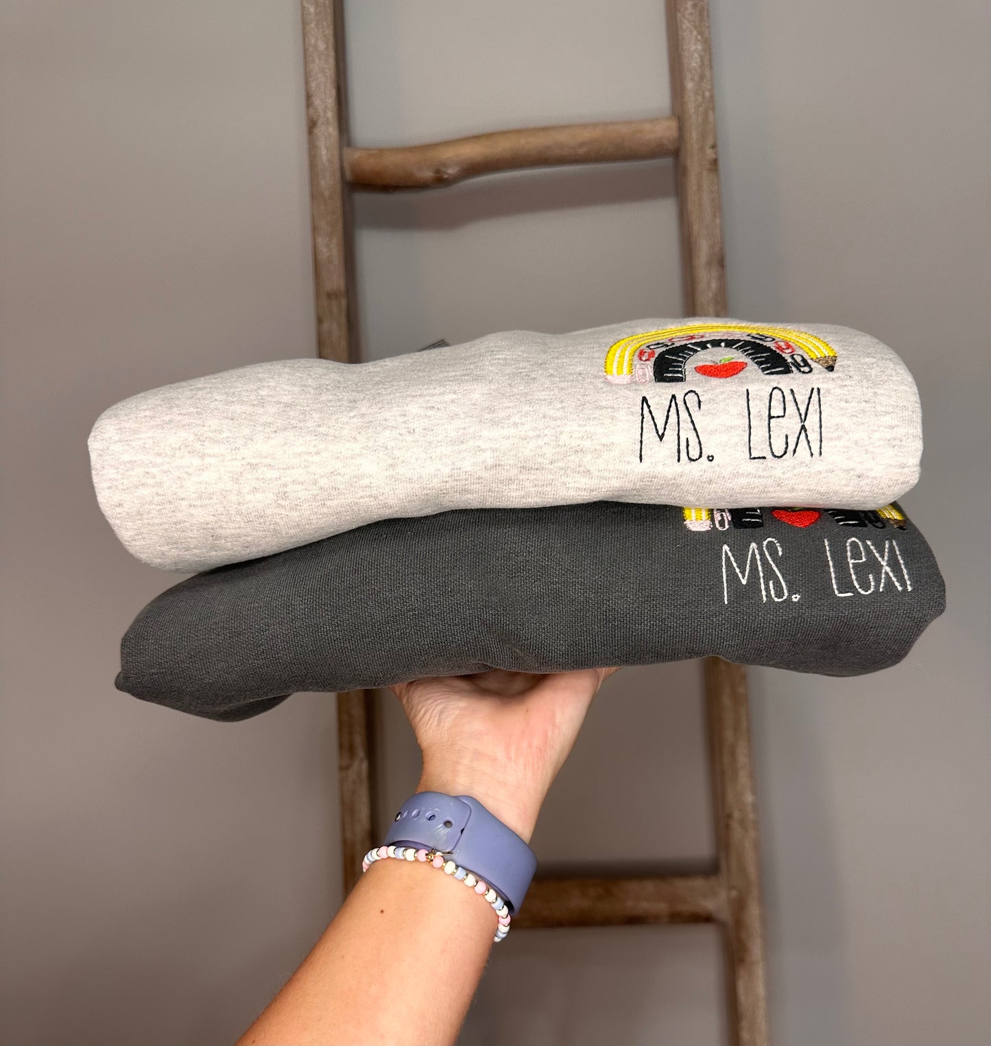 Custom Teacher Embroidered Crewneck