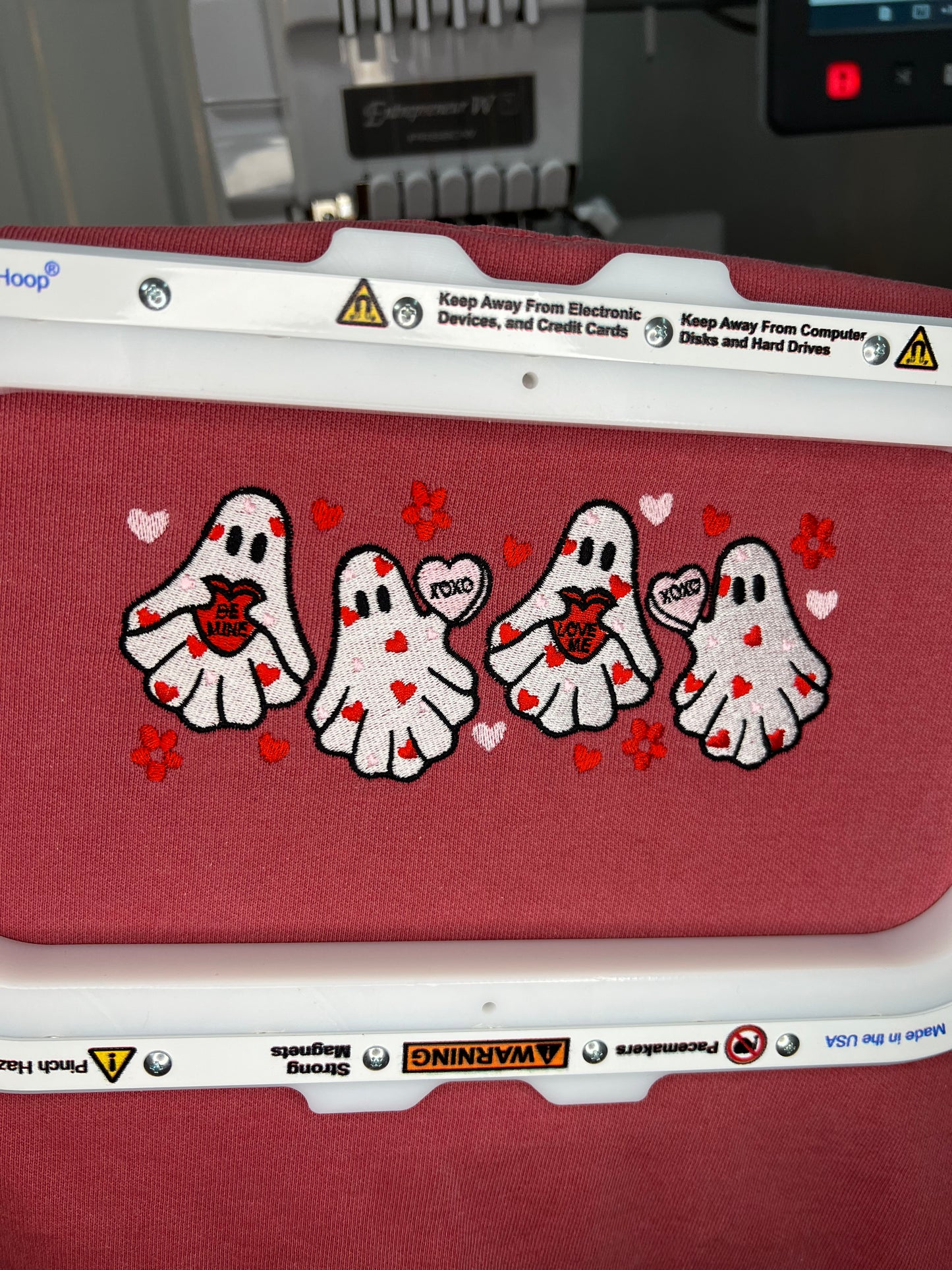 Valentine Ghost Embroidered Crewneck