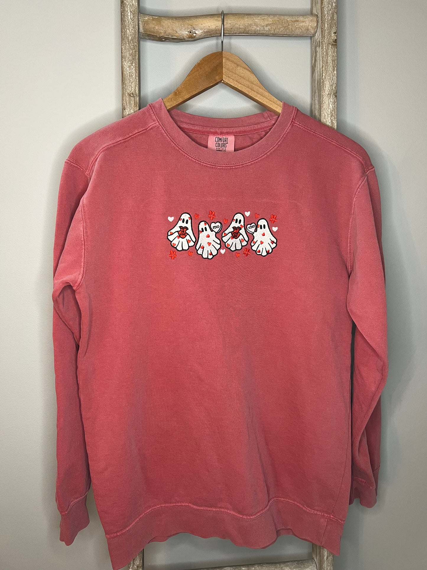 Valentine Ghost Embroidered Crewneck