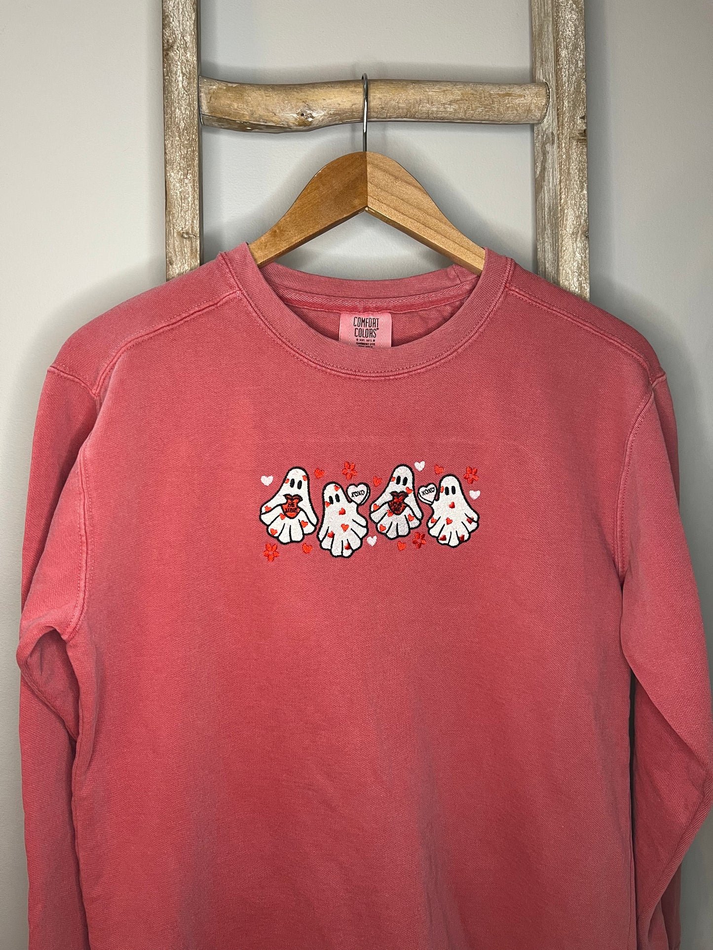 Valentine Ghost Embroidered Crewneck