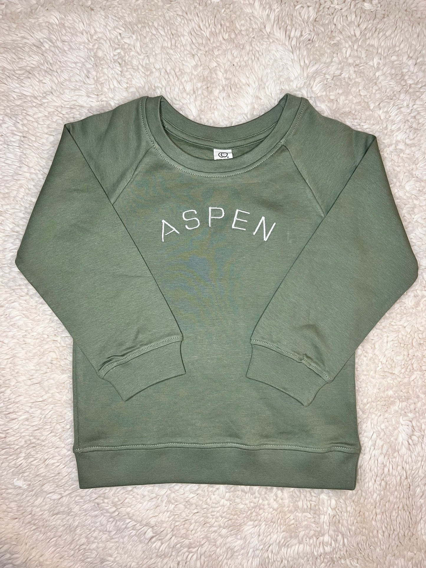 Toddler Embroidered Name Crewneck Pullover - Custom Toddler Pullover - Custom Baby Name Sweatshirt