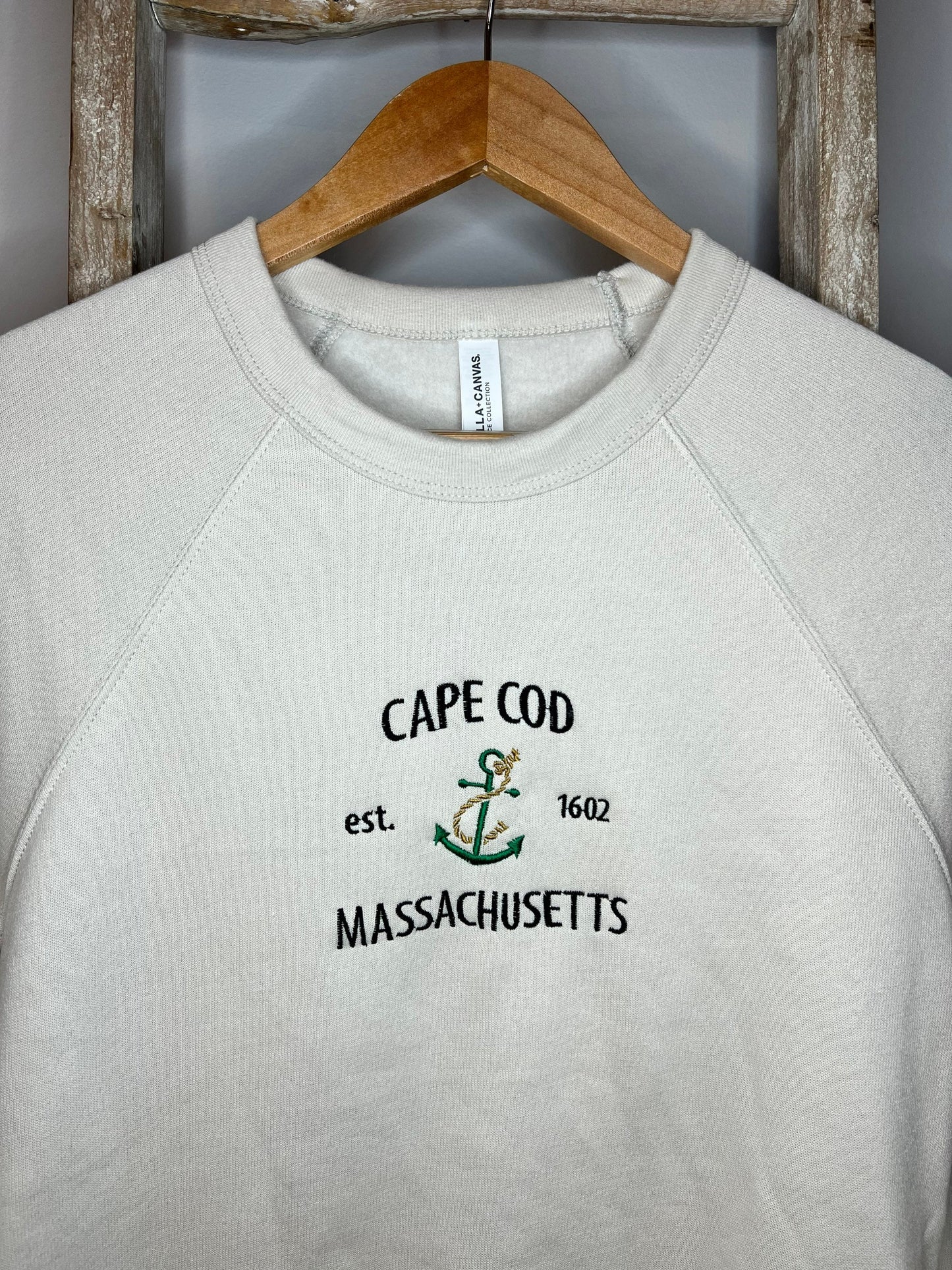 Cape Cod Embroidered Crew Pullover / Beach / Embroidered Sweatshirt / Cape Cod Crewneck / Massachusetts