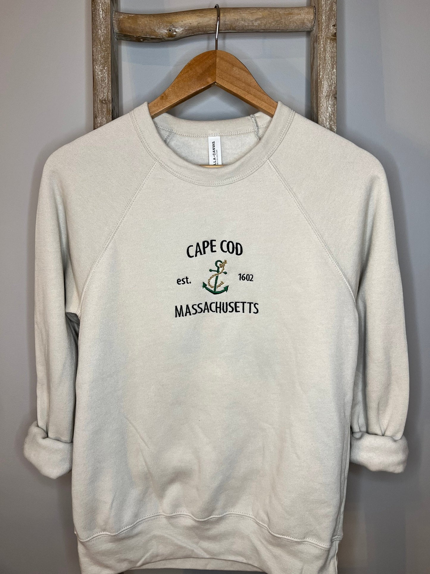 Cape Cod Embroidered Crew Pullover / Beach / Embroidered Sweatshirt / Cape Cod Crewneck / Massachusetts