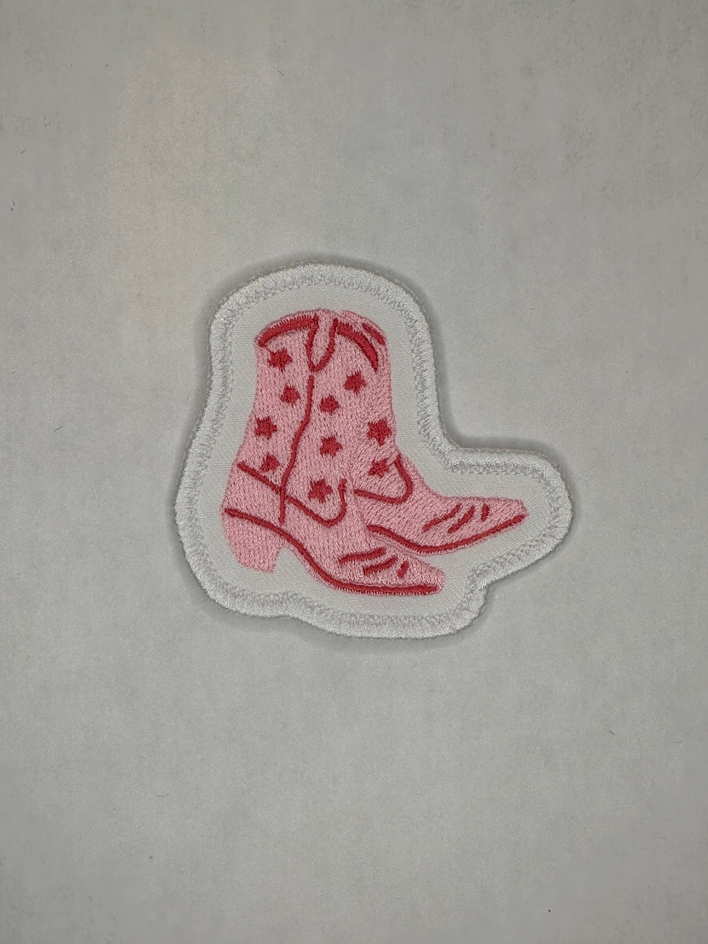 Pink Cowboy Boots Embroidered Patch / Barbie Boots / Pink Boots / Cowgirl Patch / Embroidered Patch / Iron On Patch / Sew On / Jacket Patch