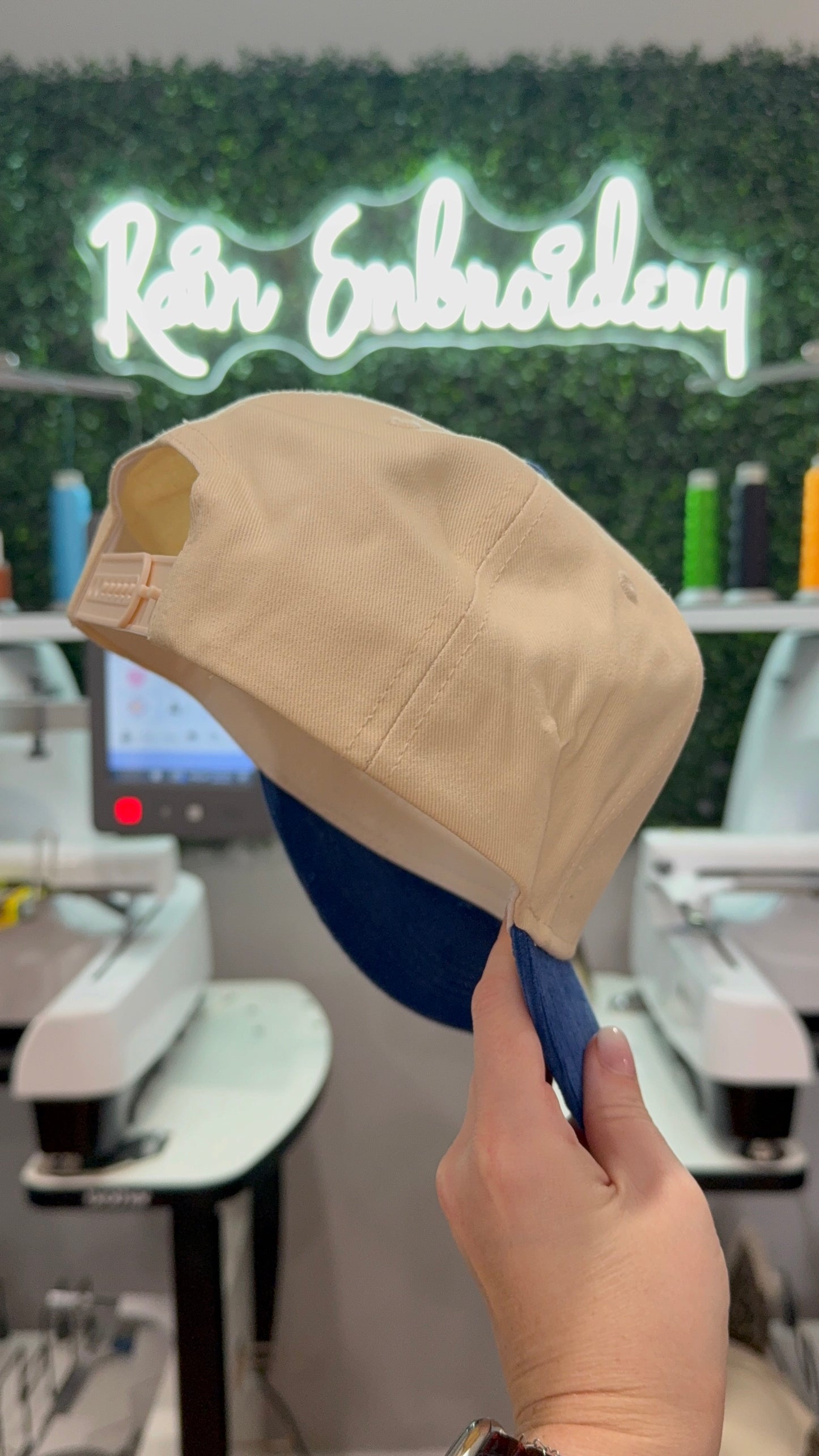 Blue Corduroy Bill Trucker Hat (blank)