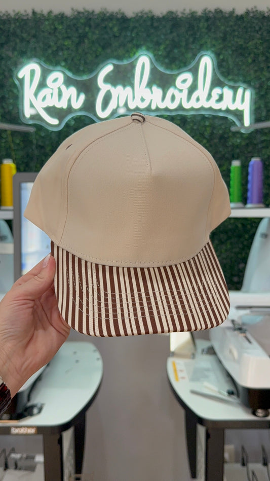 Brown Stripes Trucker Hat (blank)