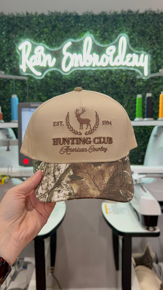 Hunting Club Camo Embroidered Trucker Hat