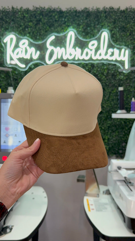 Brown Suede Trucker Hat (blank)
