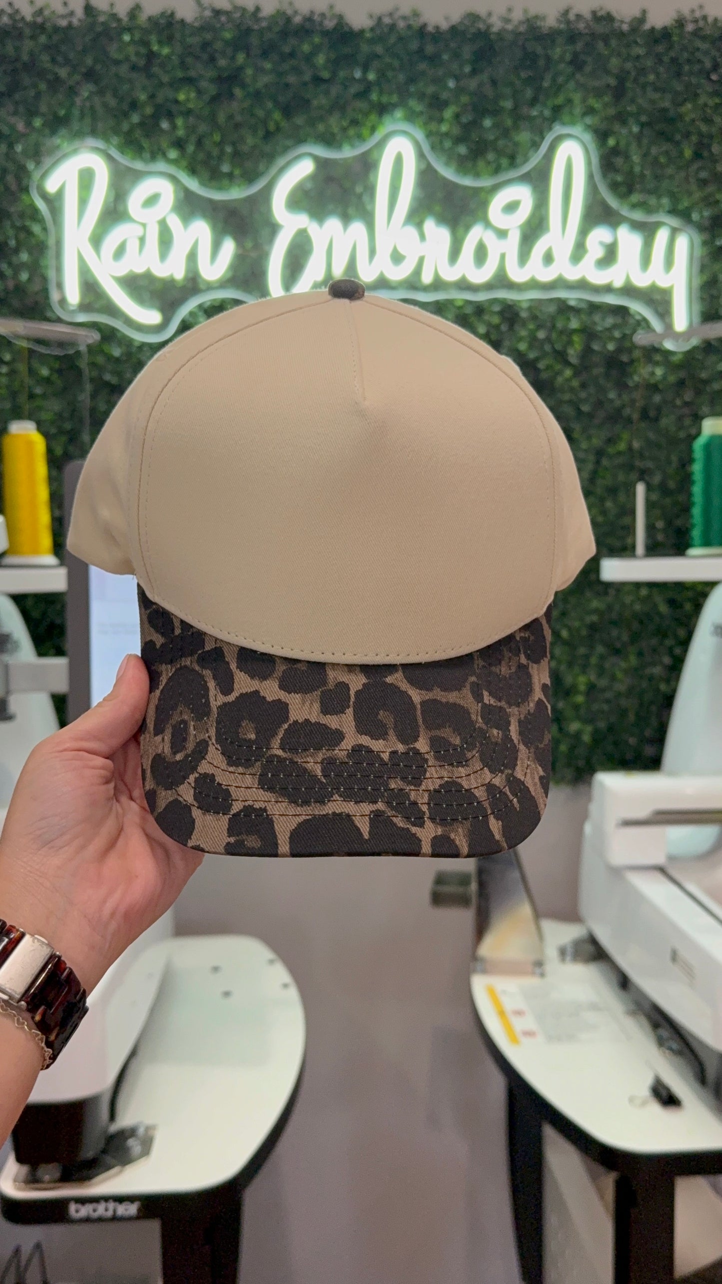 Vintage Leopard Trucker Hat (blank)