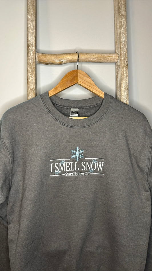 I Smell Snow Embroidered Crew