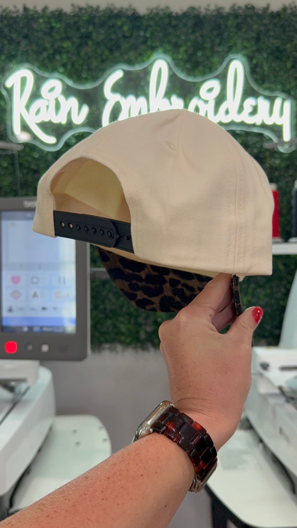 AMEN. Leopard Vintage Embroidered Hat