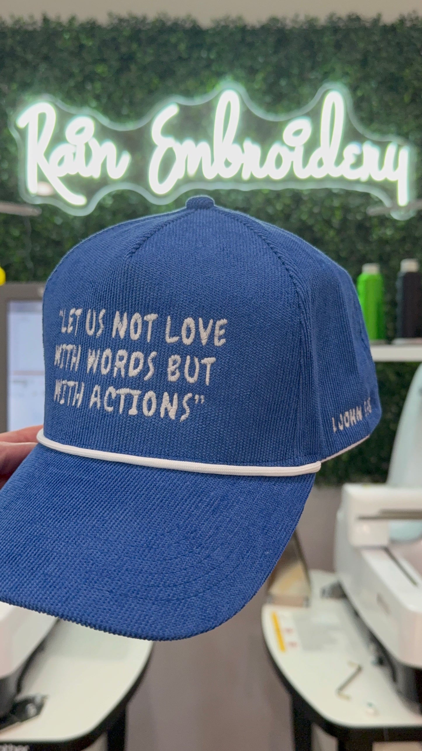 “LOVE WITH ACTION” Embroidered Hat