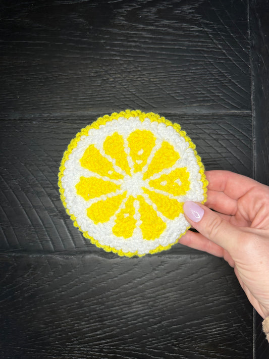 Lemon Tufted Coaster