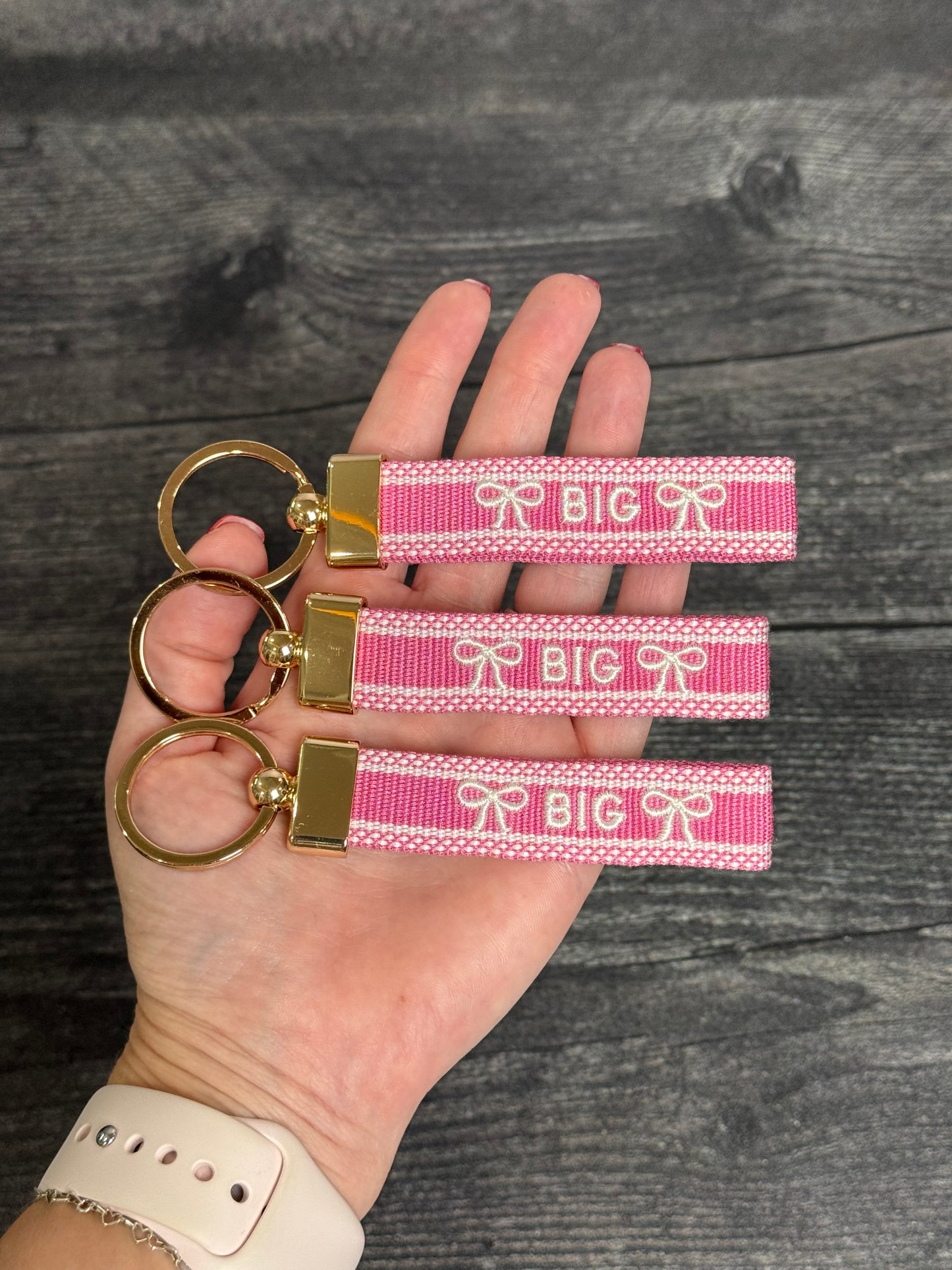 Big/Little Embroidered Keychain