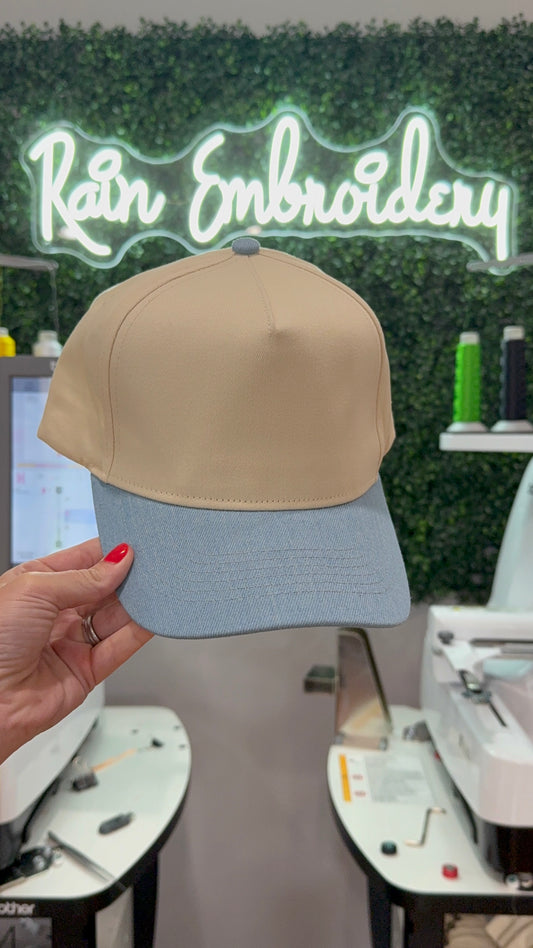 Denim Bill Trucker Hat (blank)