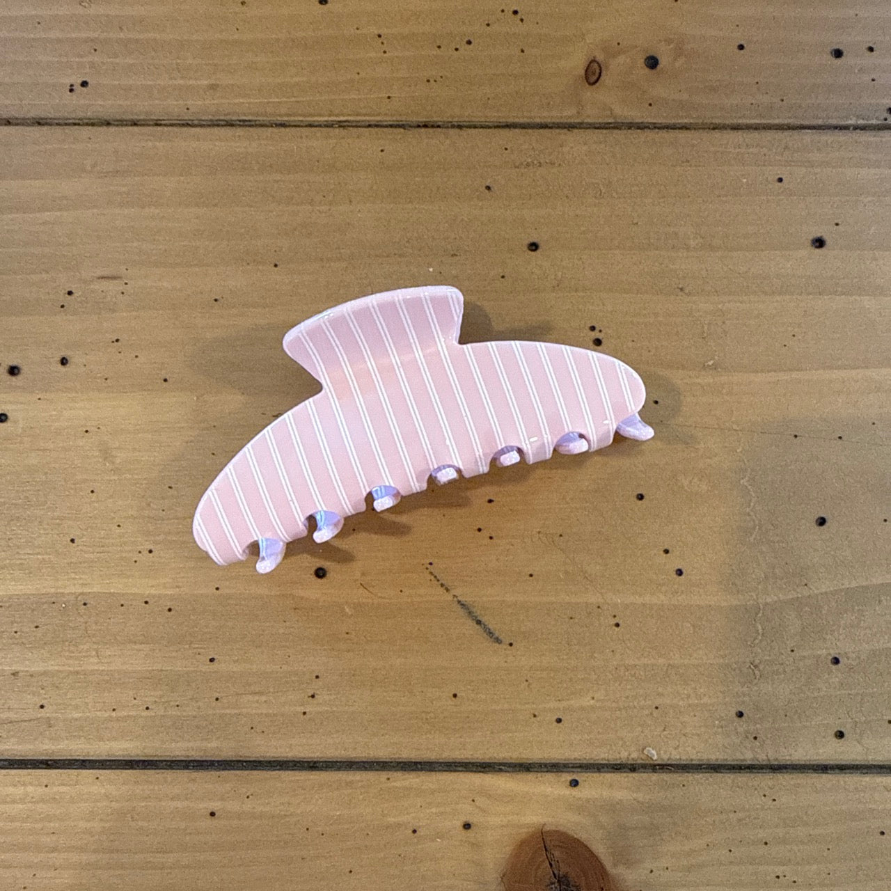 Pink Striped • Oversized Claw Clip
