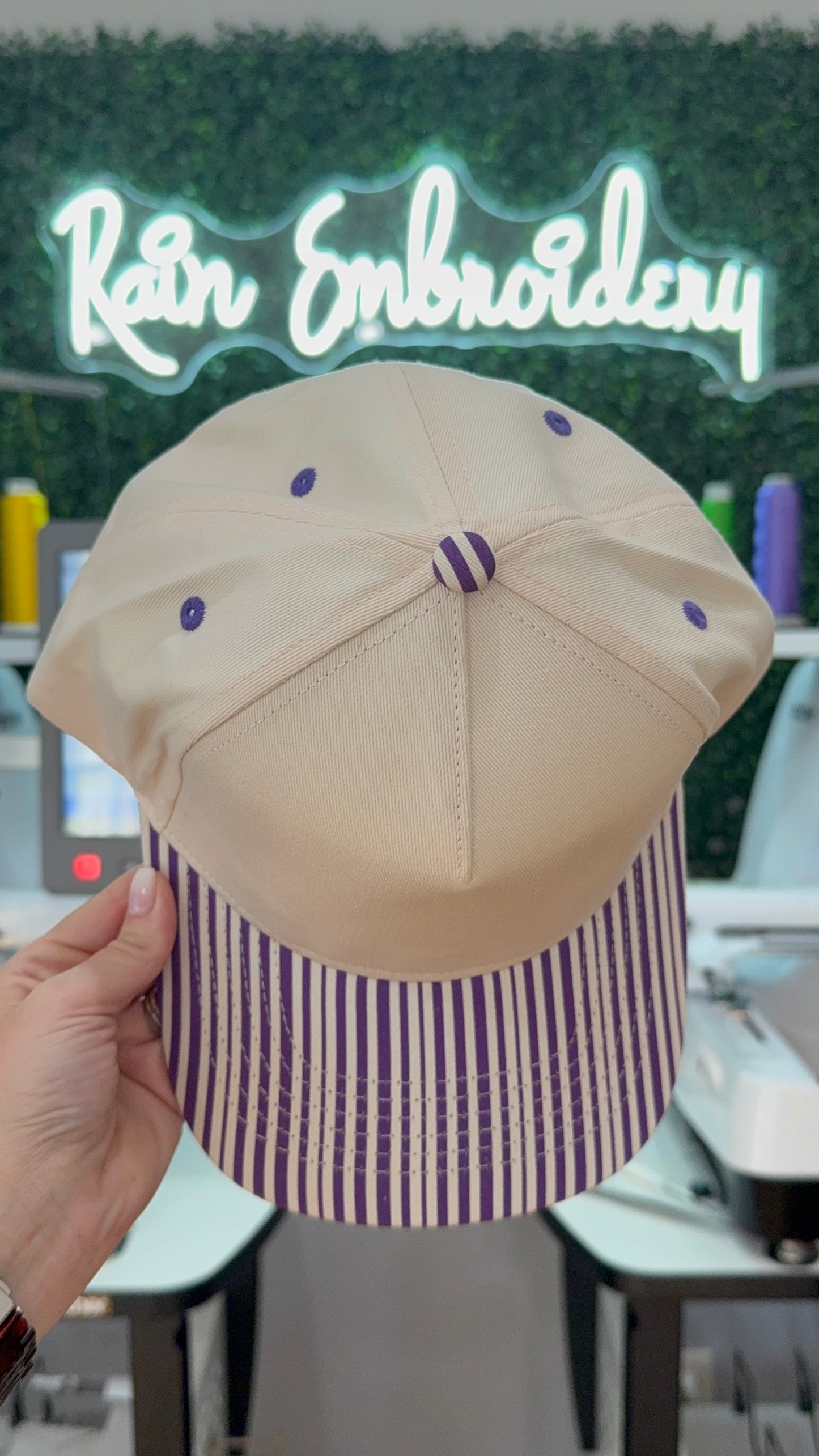 Purple Stripes Trucker Hat (blank)