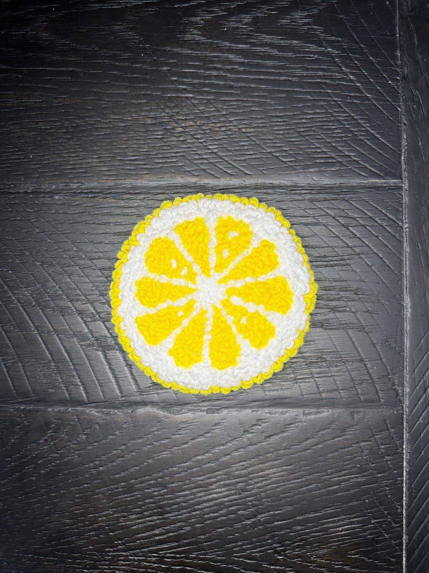 Lemon Tufted Coaster