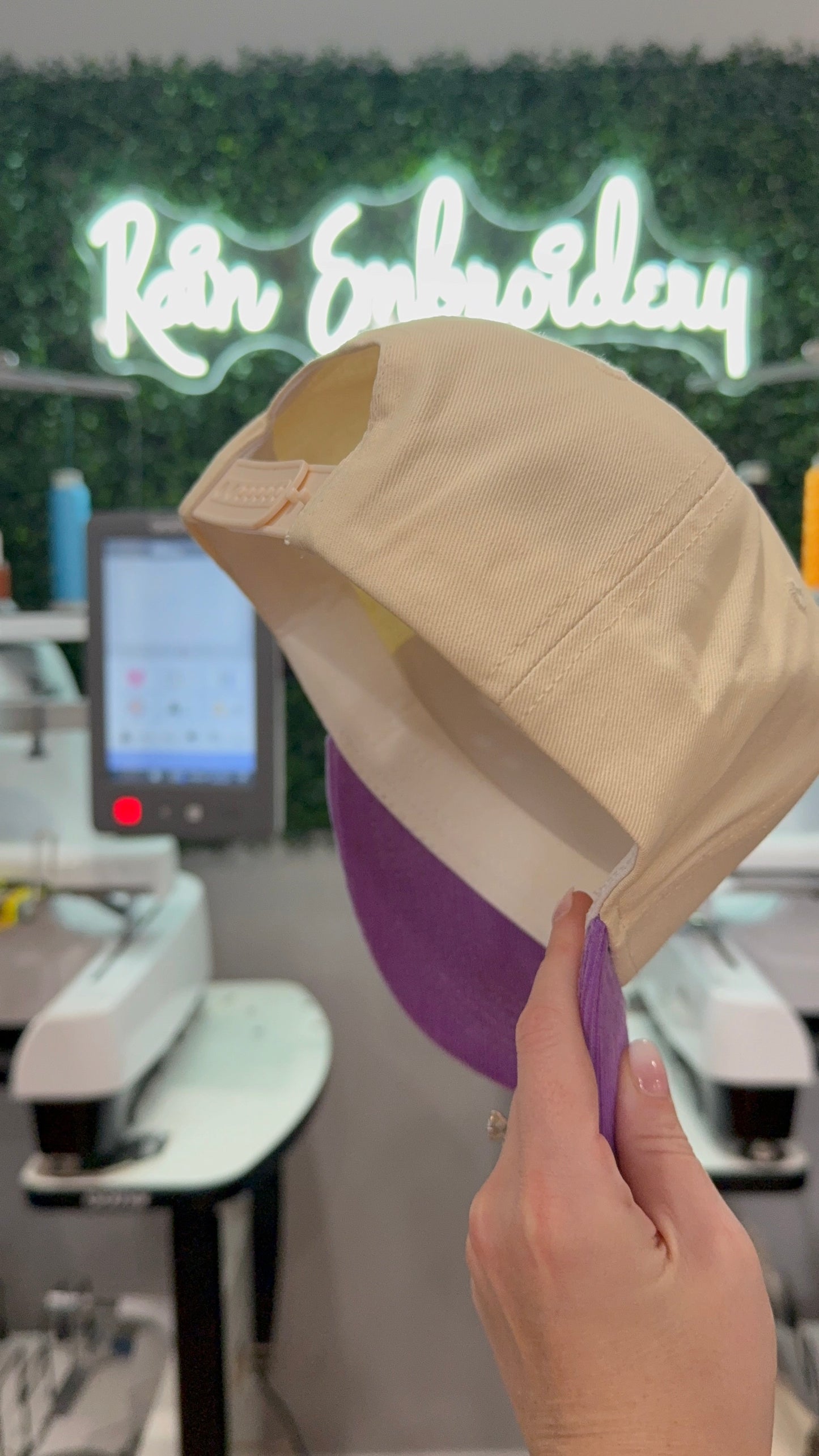 Purple Corduroy Bill Trucker Hat (blank)