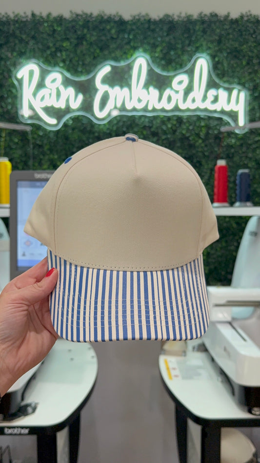 Blue Stripes Trucker Hat (blank)