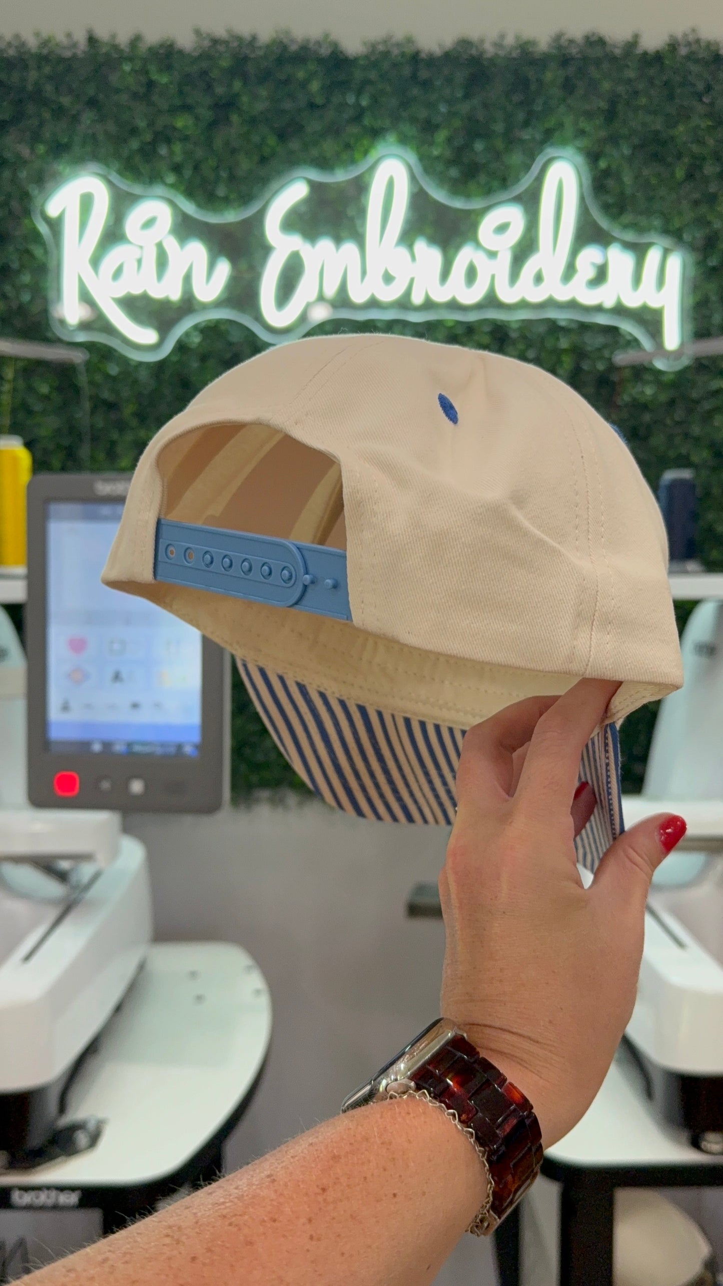 Blue Stripes Trucker Hat (blank)