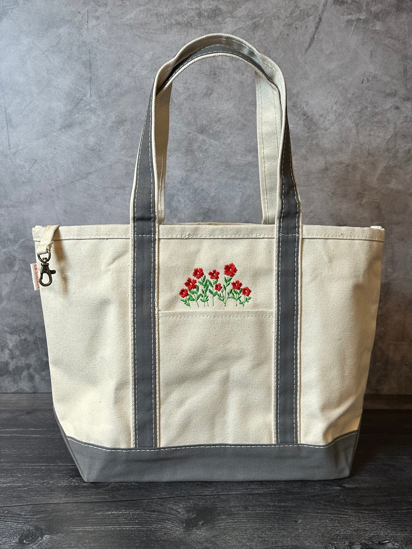 Wildflowers Embroidered Tote