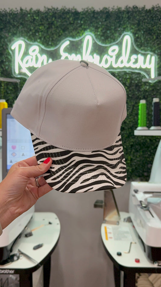 Zebra Bill Trucker Hat (blank)