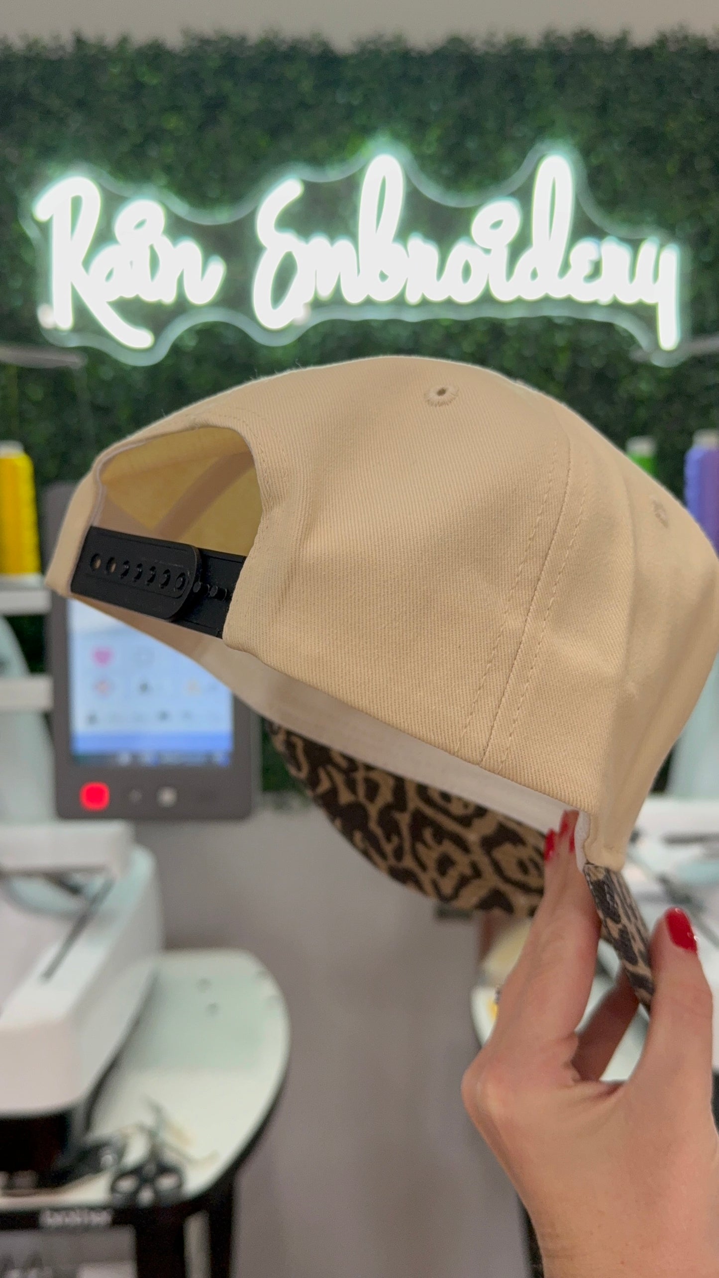 Hot Girls Have Grandma Hobbies - Embroidered Leopard Trucker Hat