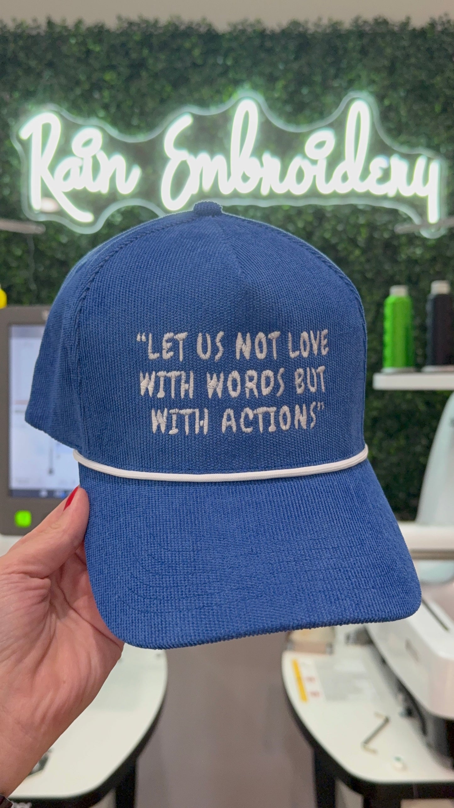 “LOVE WITH ACTION” Embroidered Hat