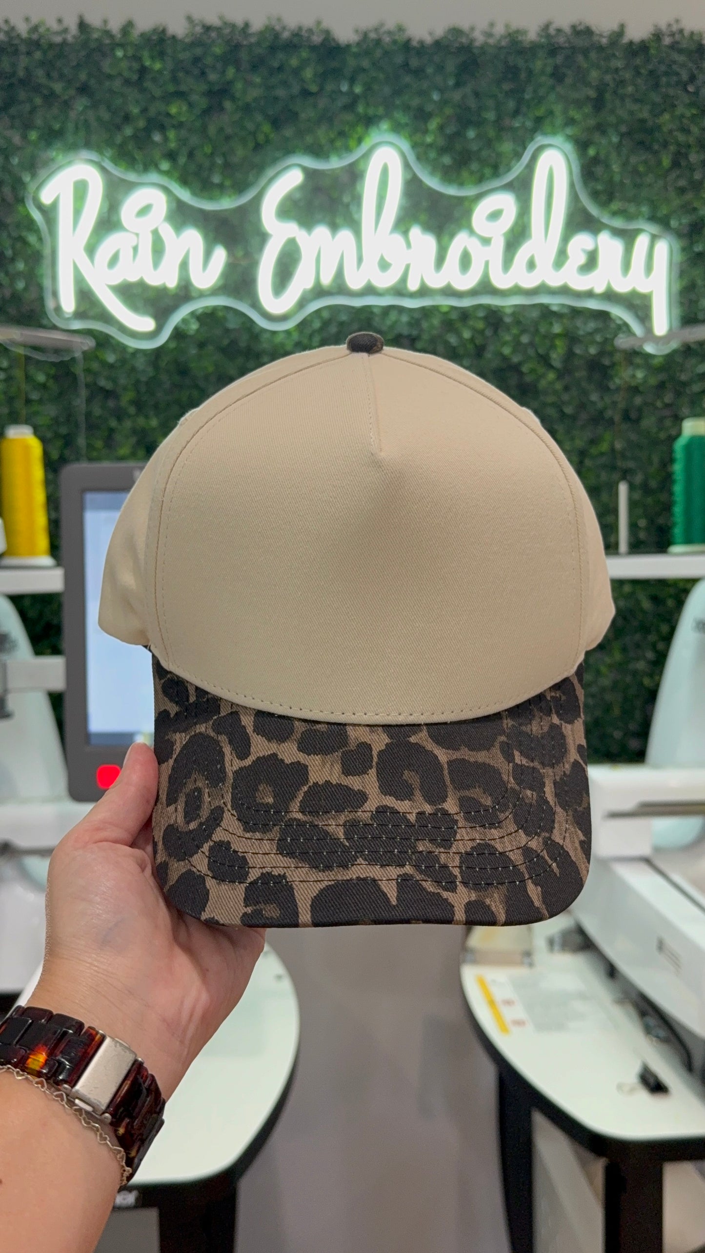 Vintage Leopard Trucker Hat (blank)