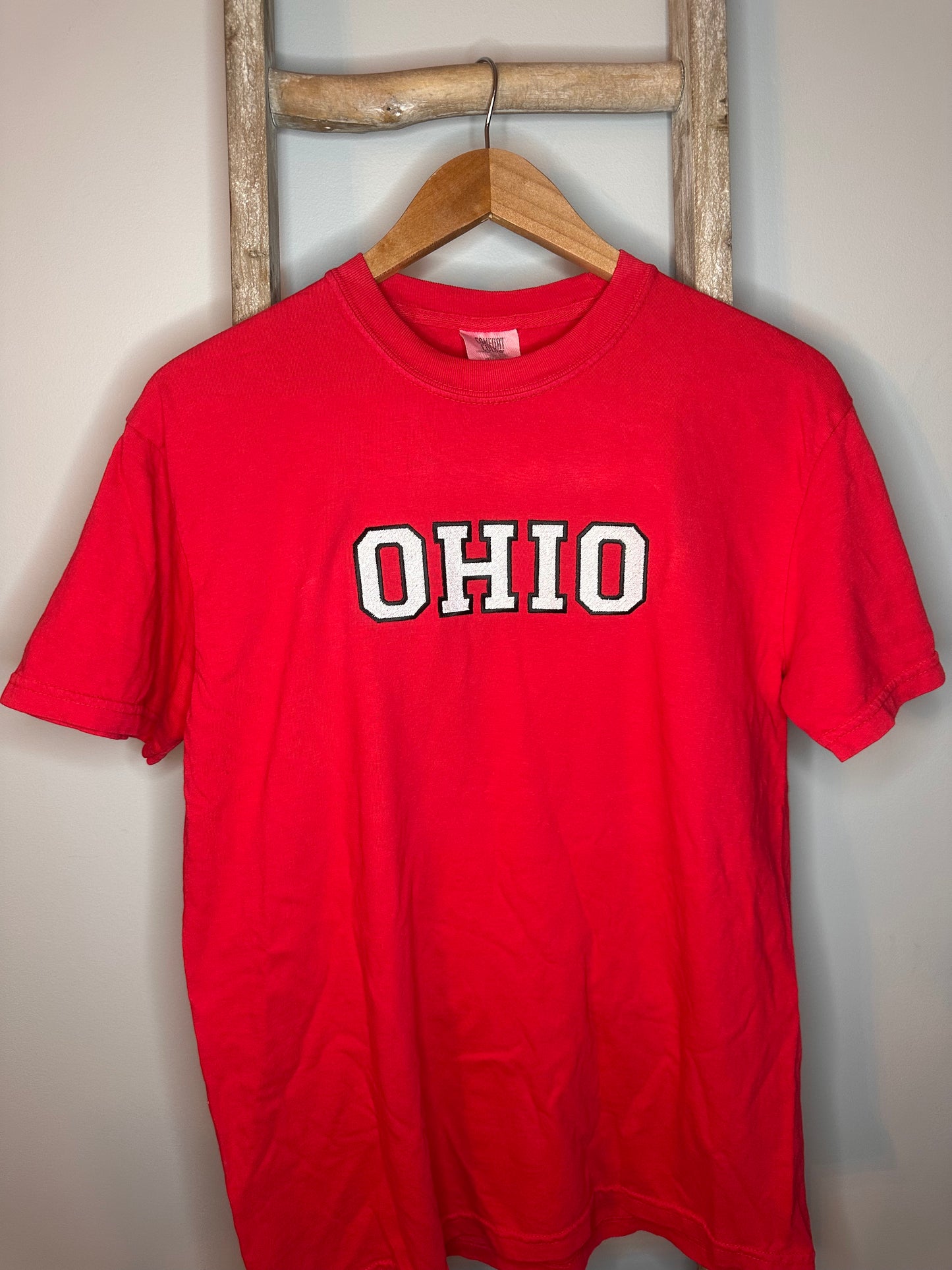 Ohio Embroidered Tee / Ohio Football Shirt / Ohio Embroidery