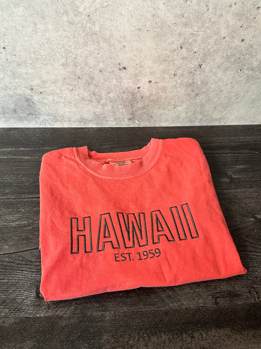 Hawaii Embroidered Tee