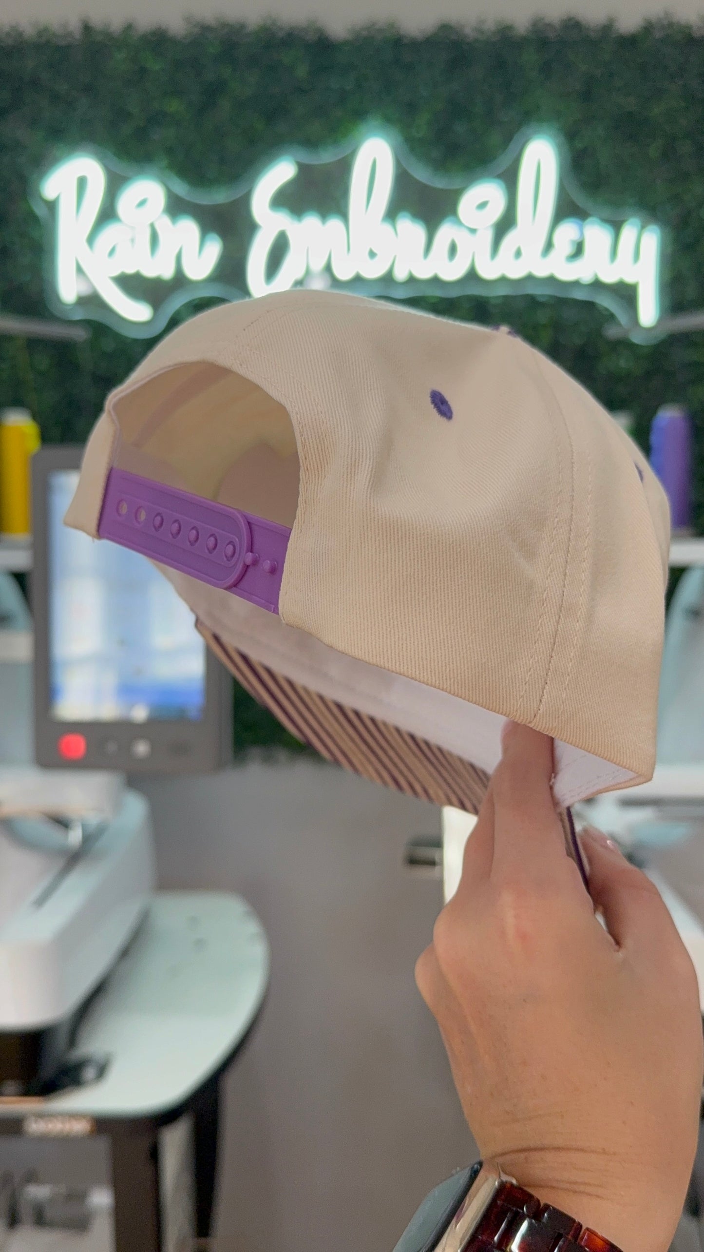 Purple Stripes Trucker Hat (blank)